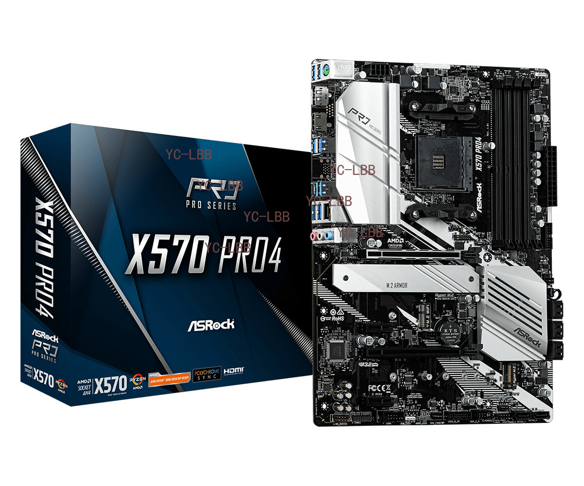 ASRock AMD X570 Motherboard ATX X570 PRO4 Socket AM4 DDR4 SATA3 HDMI DP M.2 NEW