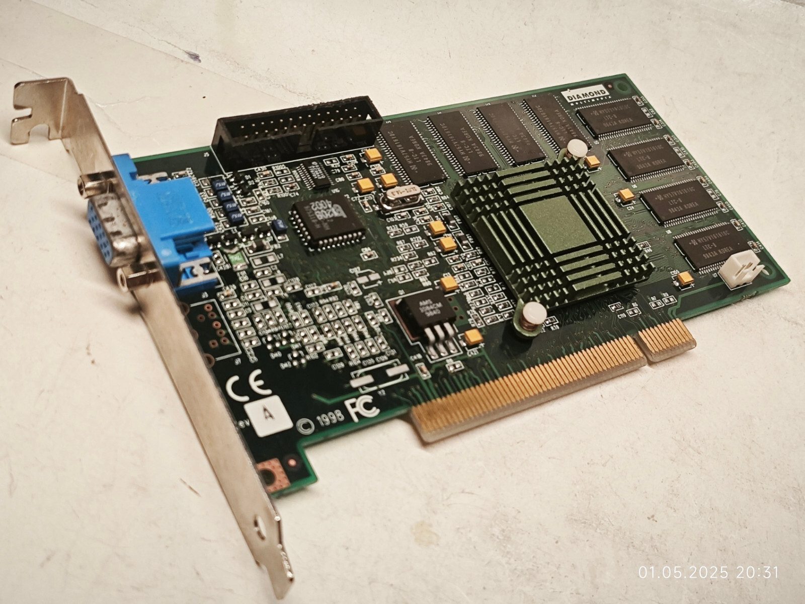 PCI 3Dfx Card Diamond Monster Fusion Z100 Rev A Voodoo Banshee 16 MB SDRAM