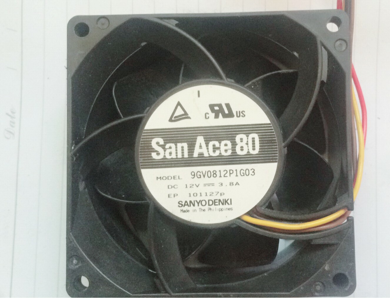 Sanyo 9GV0812P1G03 12V 3.8A 8038 4-wire PWM Violent Cooling Fan