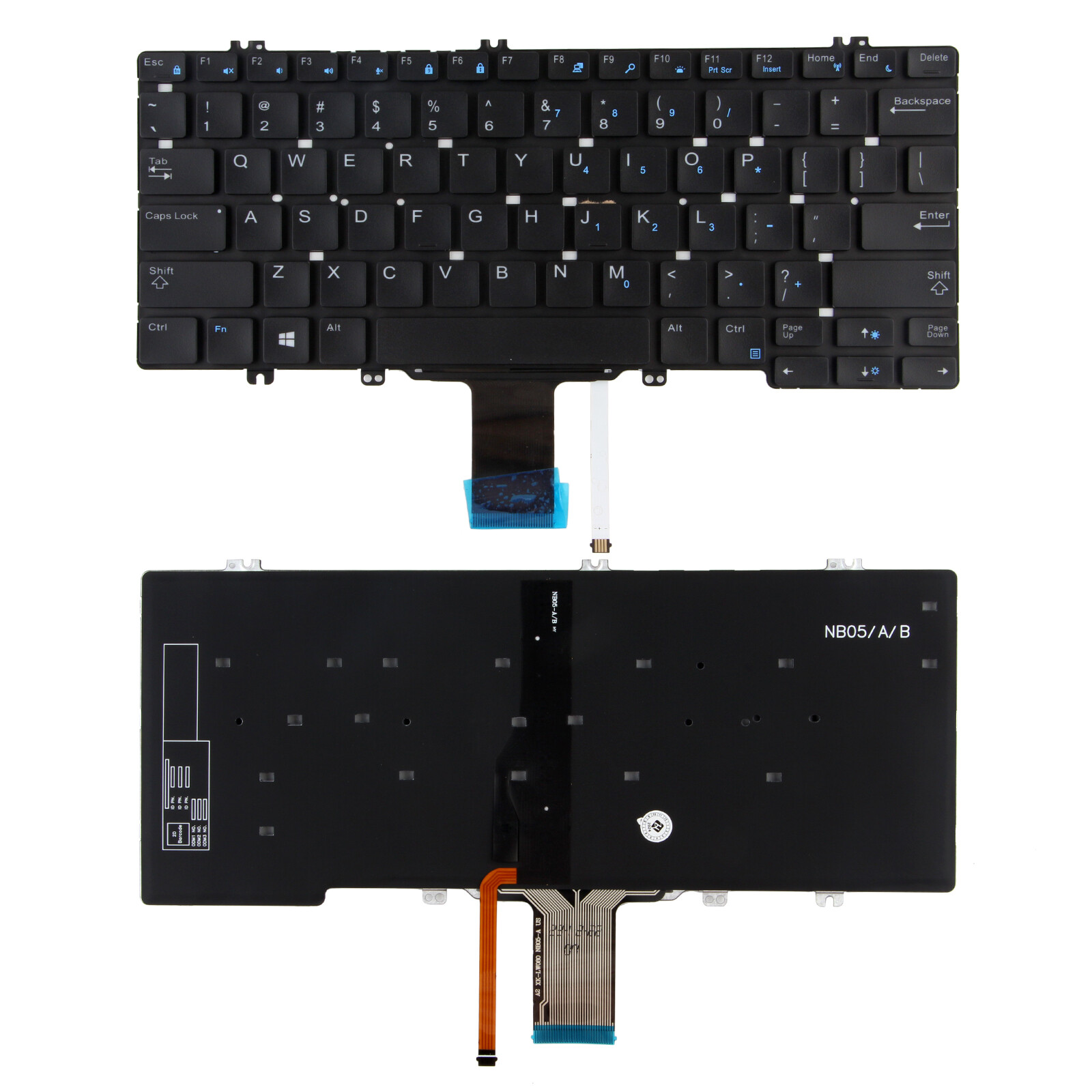US Keyboard with Backlit for Dell Latitude 5290 7280 7290 7380 7389 7390