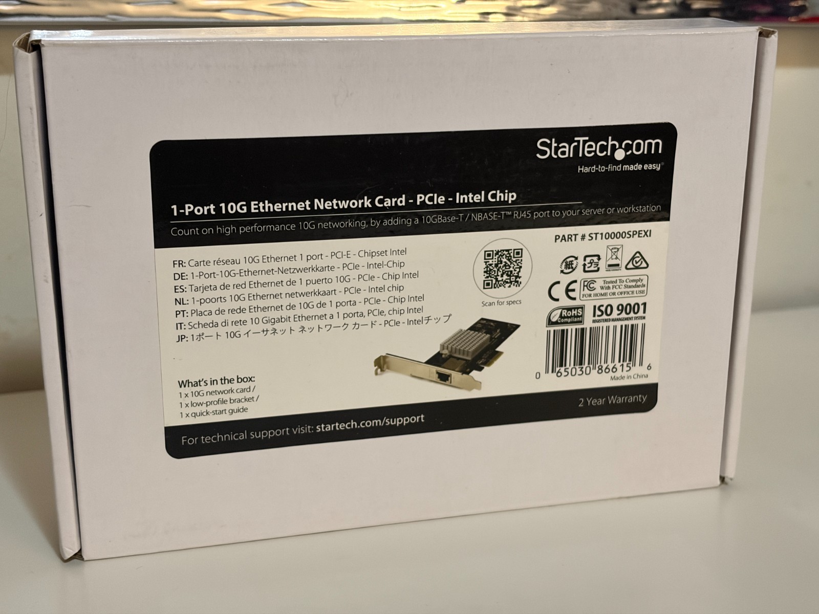 Startech 1 Port 10G PCIe Network Card 10GBase-T / NBASE-T RJ45 ST10000SPEXI