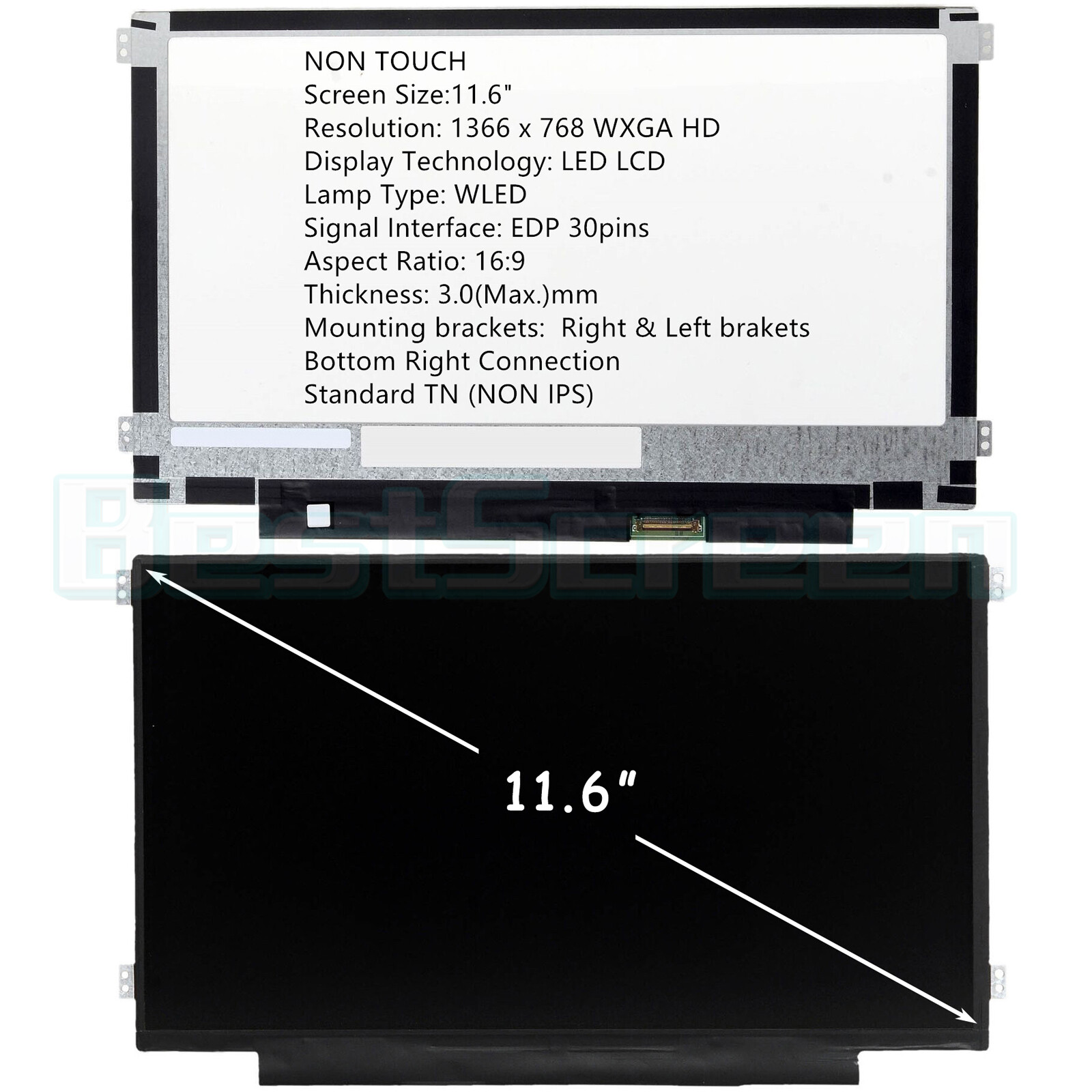 For Samsung Chromebook 3 XE500C13-K04US 11.6» HD Laptop LCD Replacement Screen