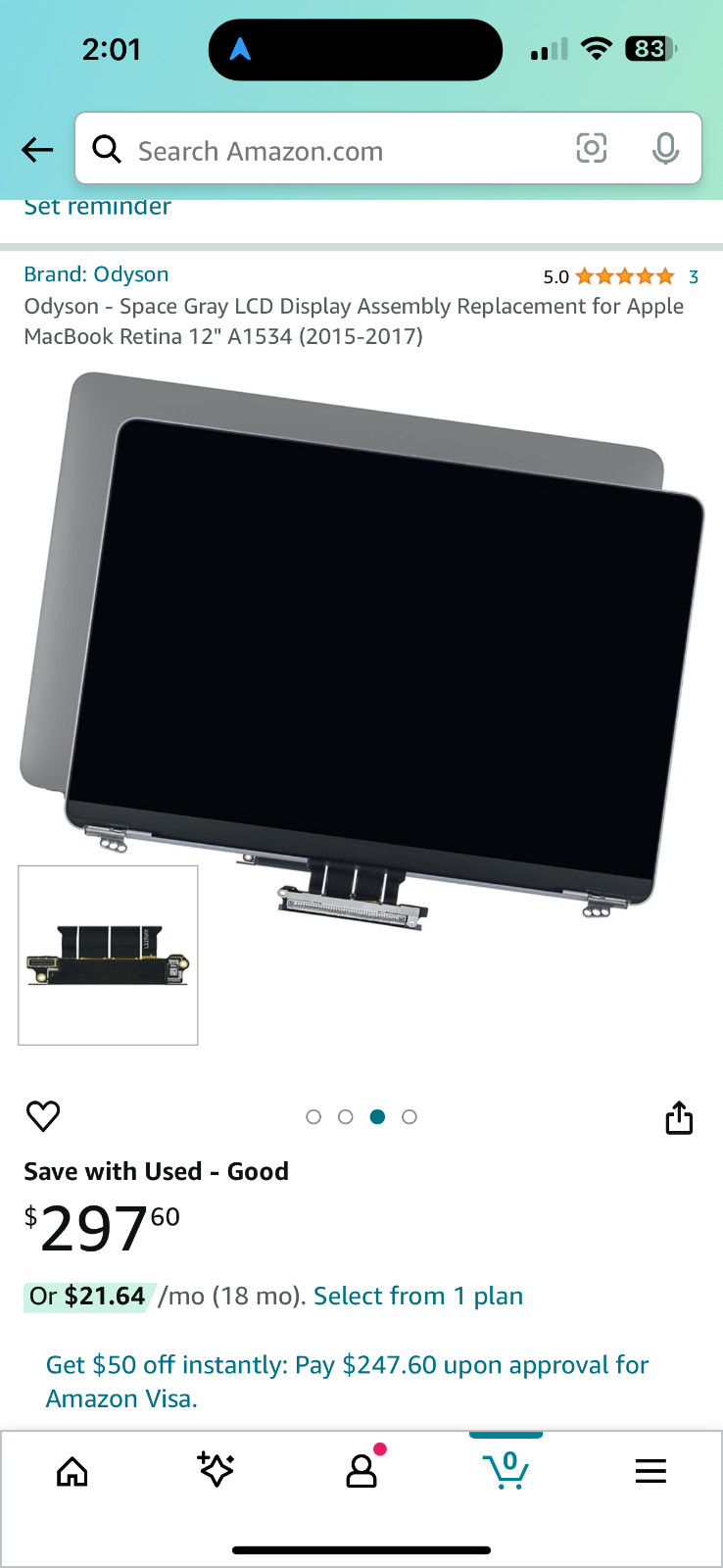 5.0 5.0 out of 5 stars 3 Odyson – Space Gray LCD Display Assembly Replacement