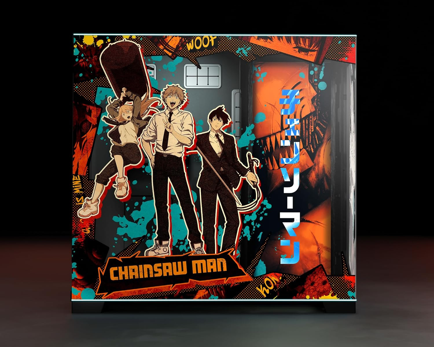 Chainsaw Man Lian Li O11 Dynamic EVO RGB PC Case Bundle with UV Artwork