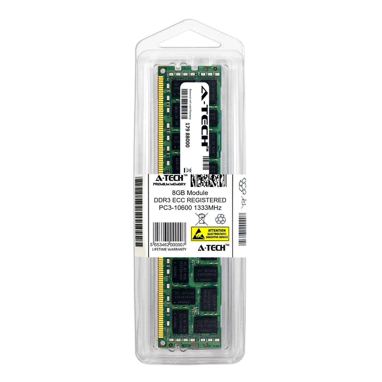 8GB PC3-10600R RDIMM (Micron MT36KSF1G72PZ-1G4M1HF Equivalent) Server Memory RAM