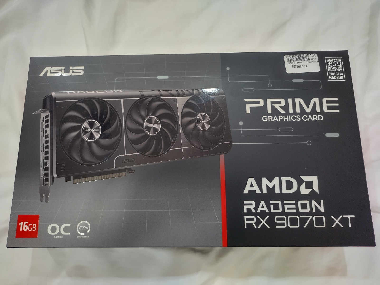 ASUS Prime Radeon RX 9070 XT OC Edition GPU Graphics Card NEW SEALED
