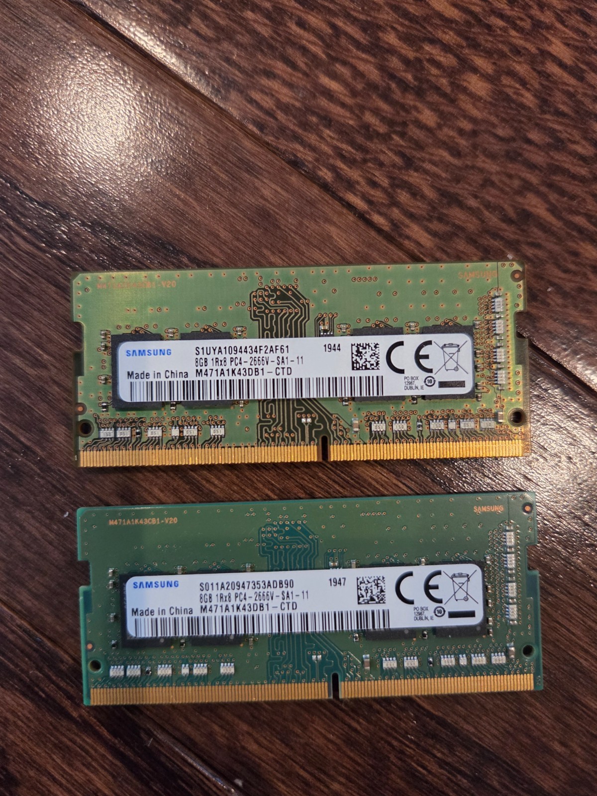 16gb ​(2x 8GB) DDR4/PC4 2666v Laptop RAM Memory Kit, tested and wroking