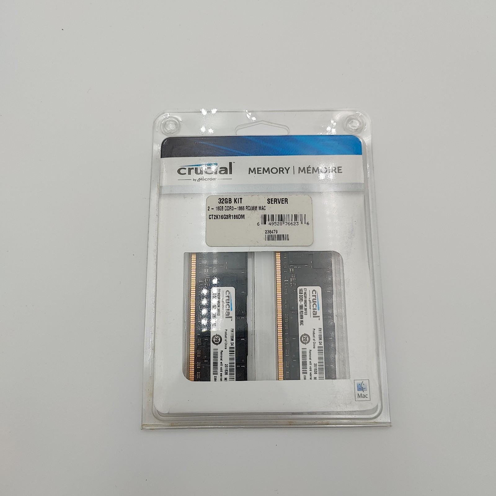 Crucial 32GB Kit (16GBx2) DDR3 1866 MT/s (PC3-14900) RDIMM 240-Pin Memory, Mac