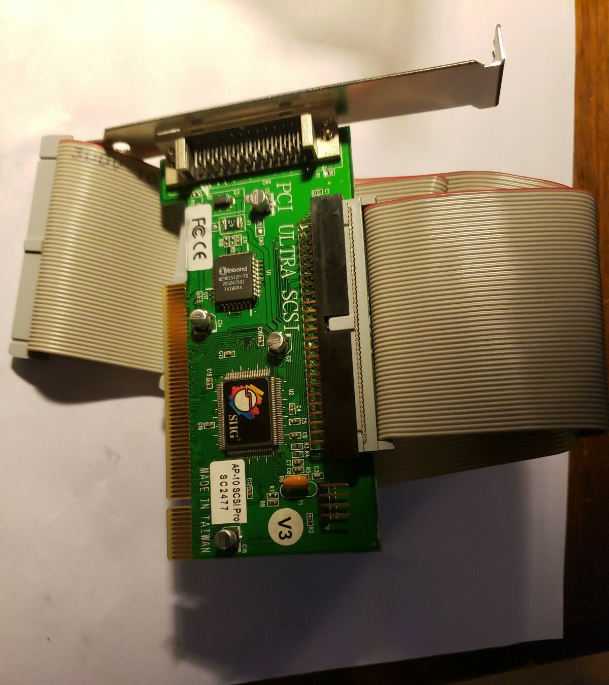 SIIG AP-10 2 Port SCSI Pro PCI Card (sc-ps1x12) Storage Controller W/cable