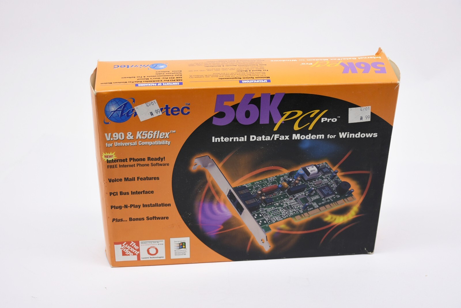 Actiontec 3Com 56k V.90 PCI Pro Internal Fax/Data Modem (or similar)