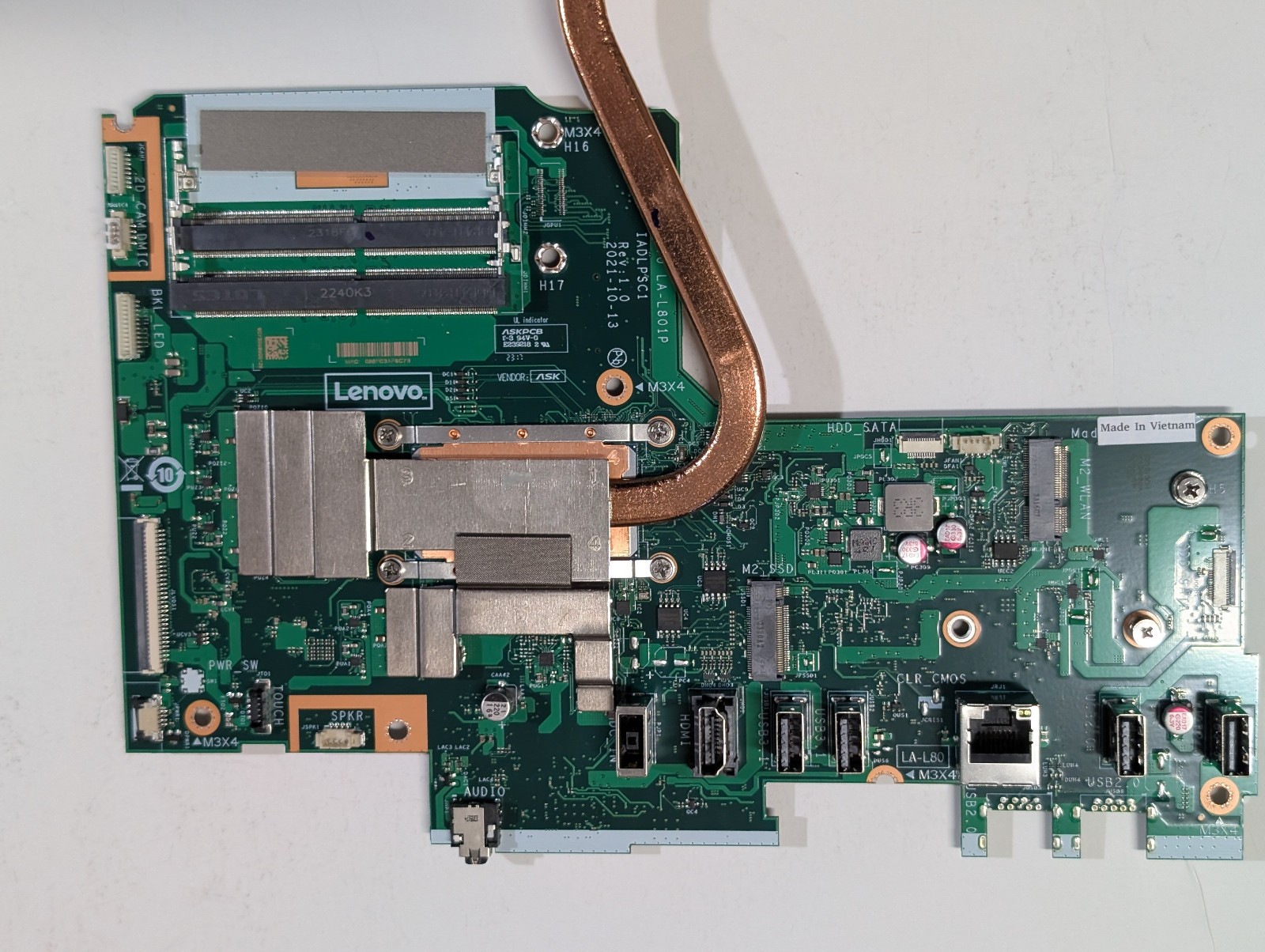 Lenovo IdeaCentre 24IAP7 22IAP7 Motherboard w/ Intel P Gold 8505 CPU and Heatsin