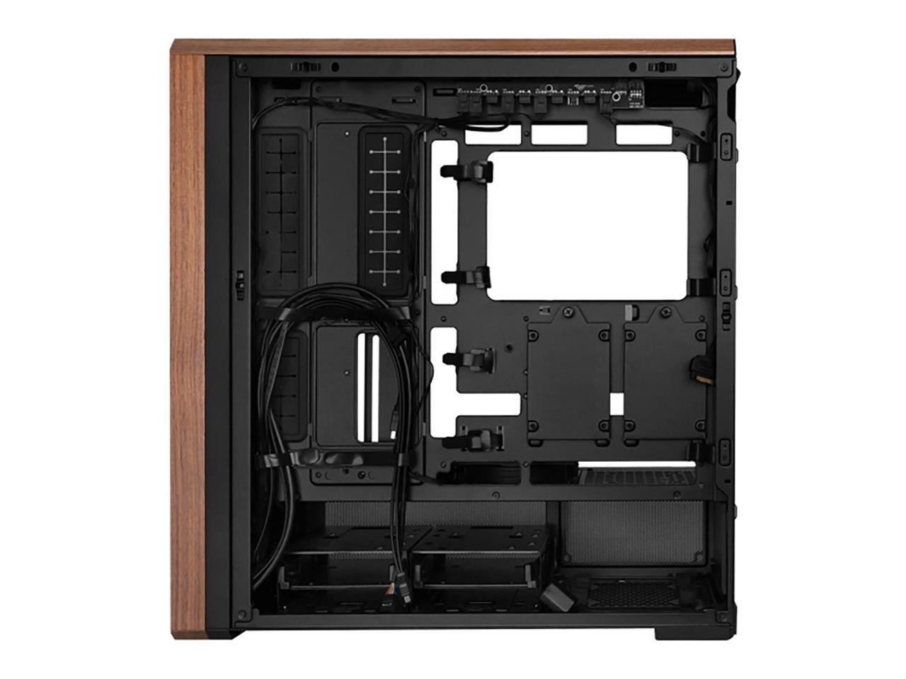 Lian Li LANCOOL 217 Genuine Walnut Wood Computer Case, Mid-Tower ATX PC Case wi