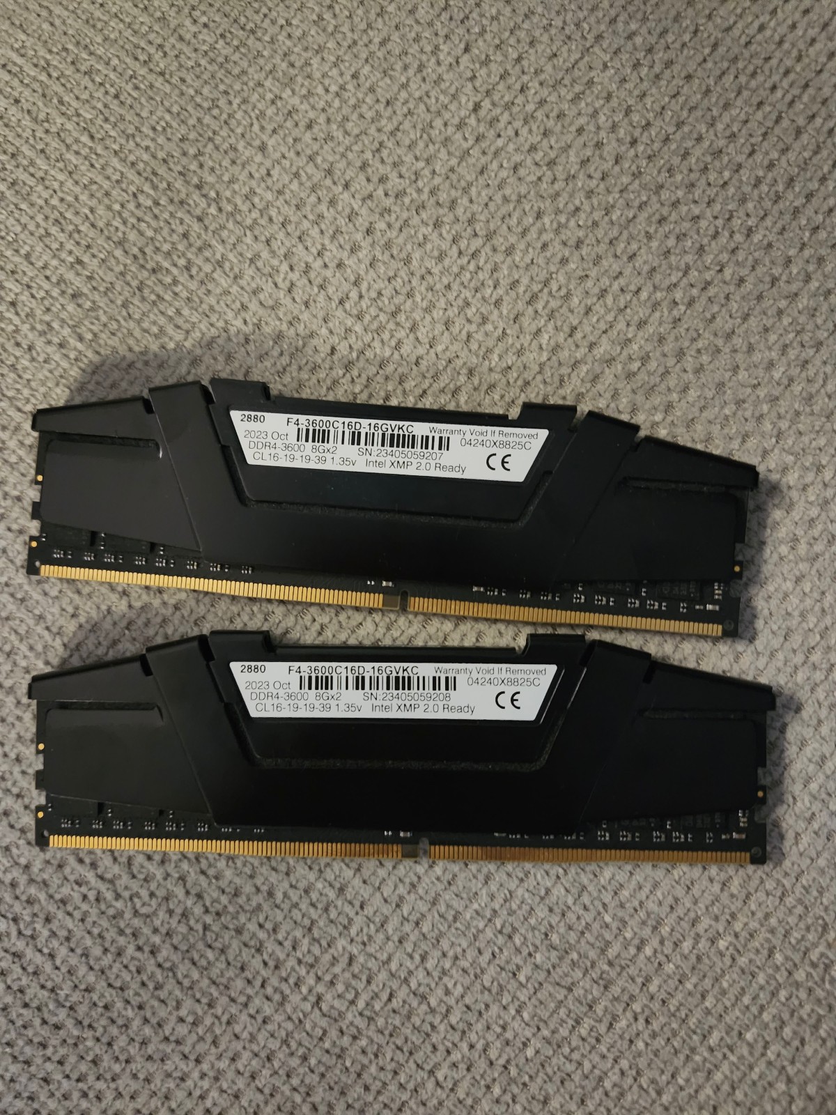 G. SKILL RipJaws V Series 16GB (2 x 8GB) PC4-28800 (DDR4-3600) Memory…