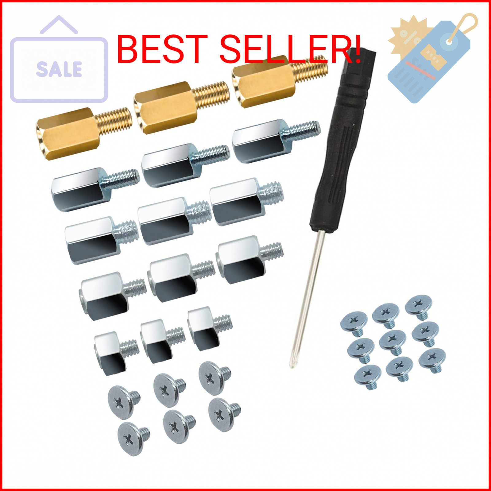 PCIe NVMe M.2 SSD Mounting Screws Kit for Asus Gigabyte ASRock Msi Motherboards,