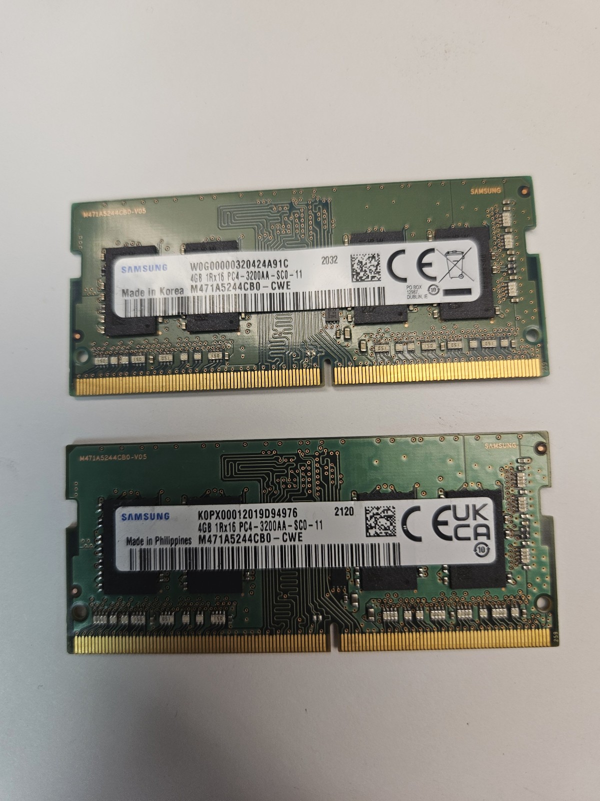 Samsung 8GB (2x4GB) PC4-3200AA DDR4 SODIMM Laptop RAM Matching Pair
