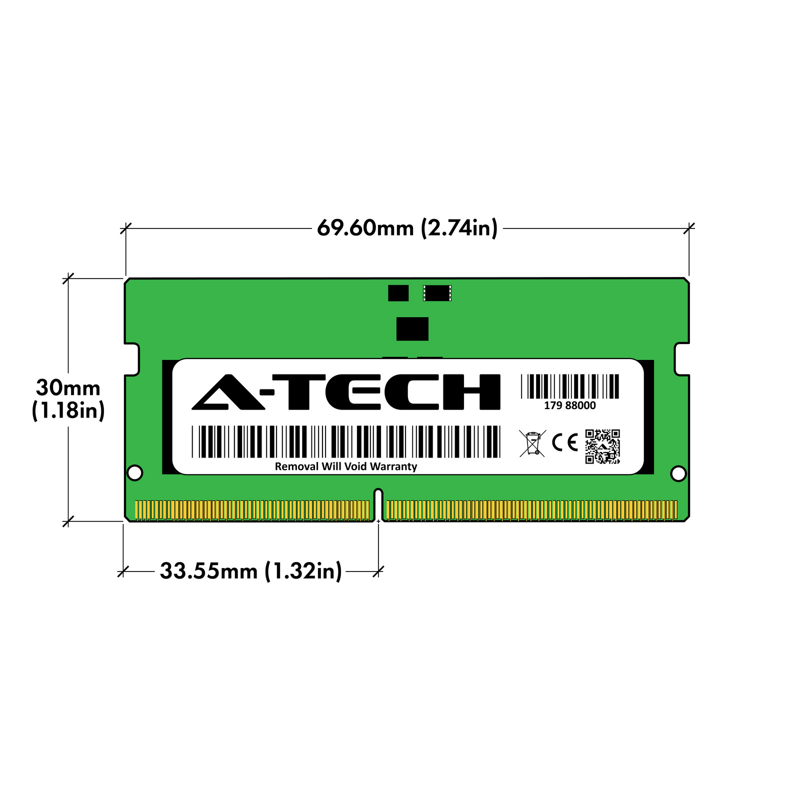 A-Tech 16GB 2x 8GB PC5-41600 DDR5 5200 MHz Non-ECC SODIMM Laptop Memory RAM x2