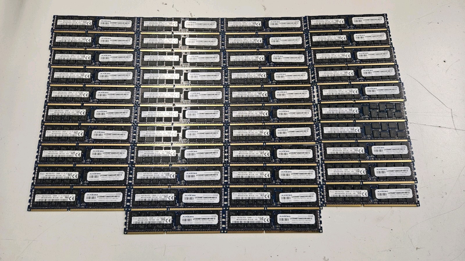 Lot of 42 SK Hynix 16GB DDR3 HMT42GR7AFR4-PB PC3L-12800R ECC RAM