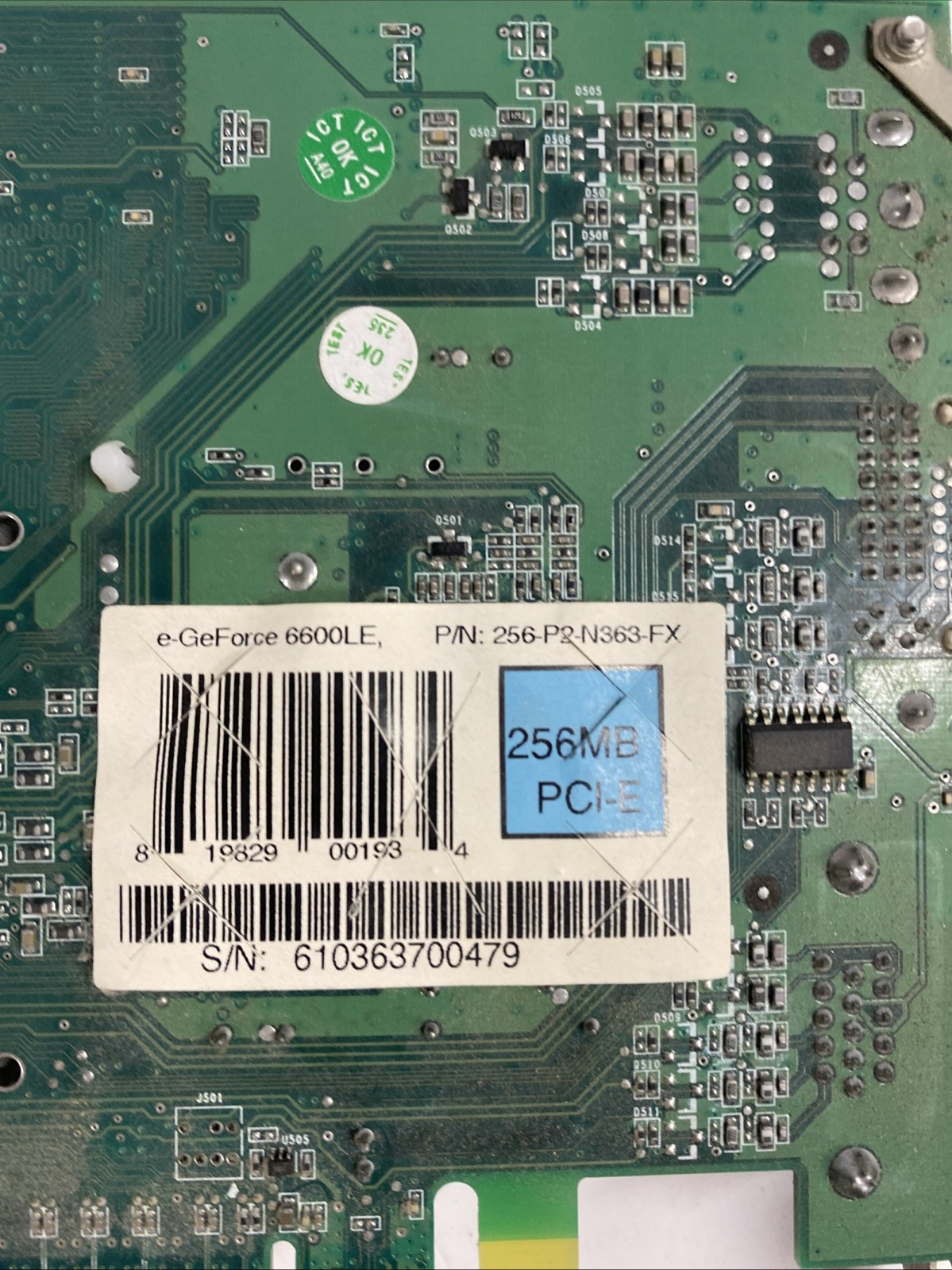 EVGA e-GeForce 6600 256MB DDR PCIe Vintage Video Graphics Card VGA/S-Video/DVI