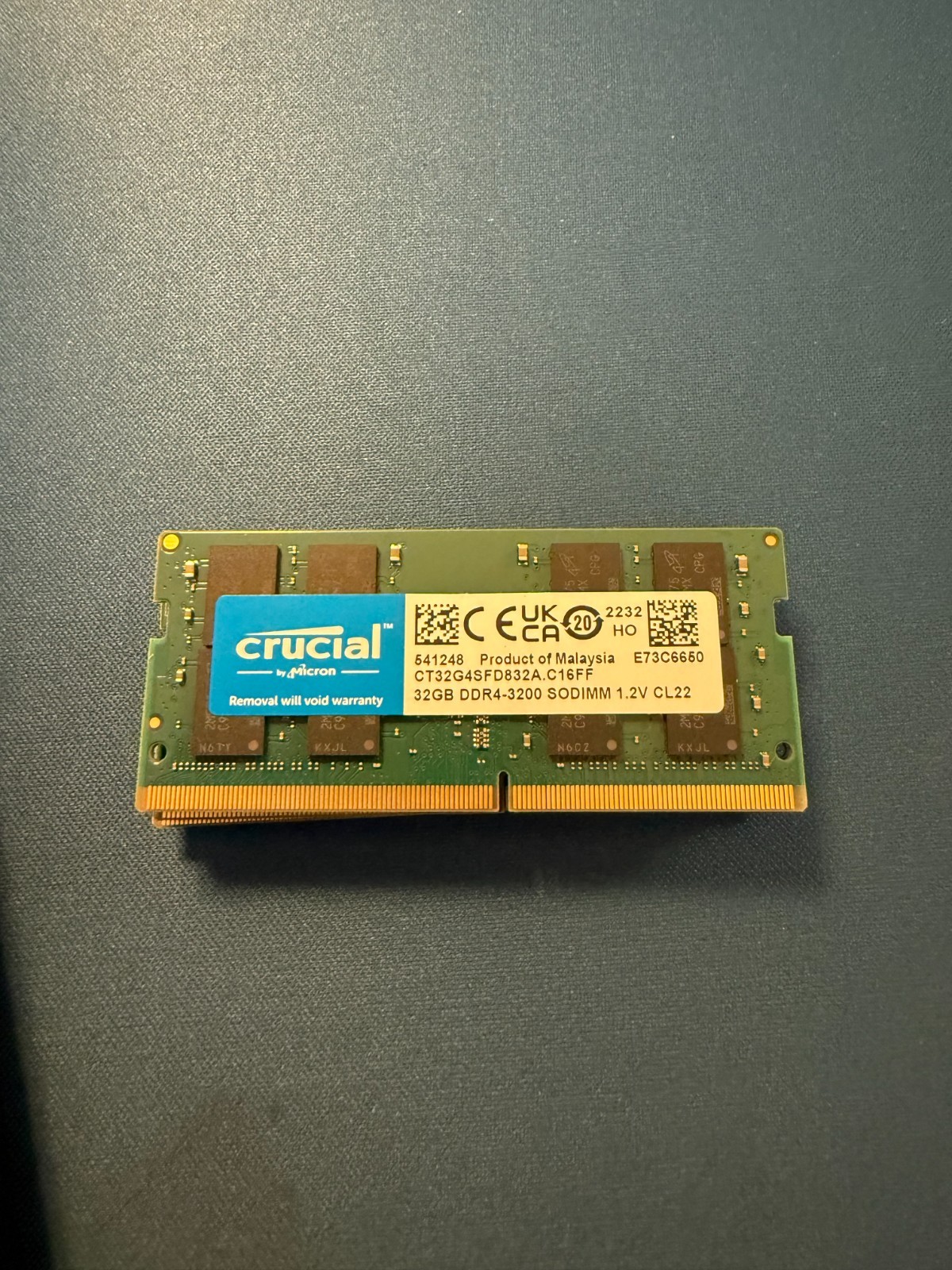 Crucial 32GB DDR4 SODIMM Memory (CT32G4SFD832A)