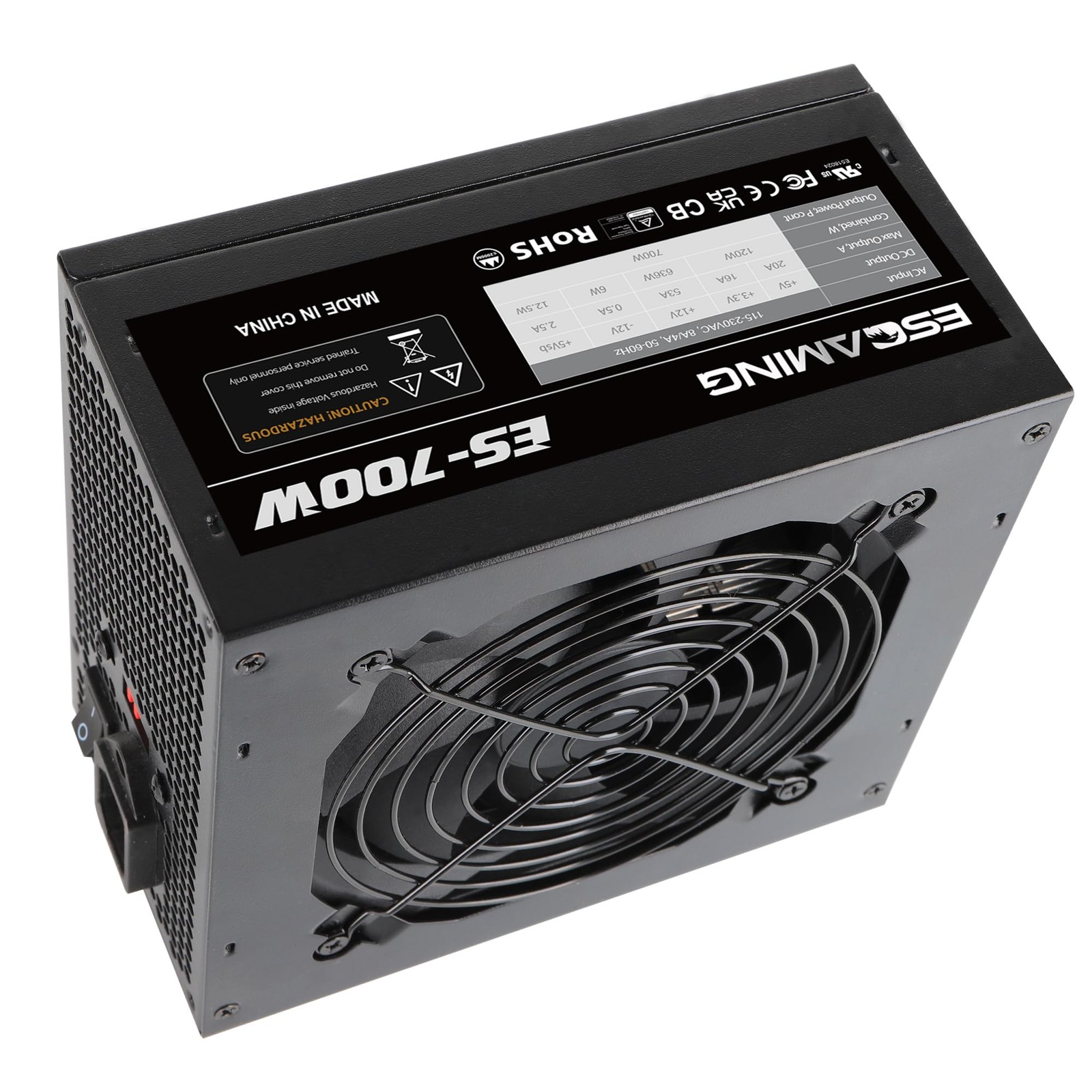 700W ATX Power Supply NonModular 120mm Ultra Quiet Cooling Fan PSU Desktop