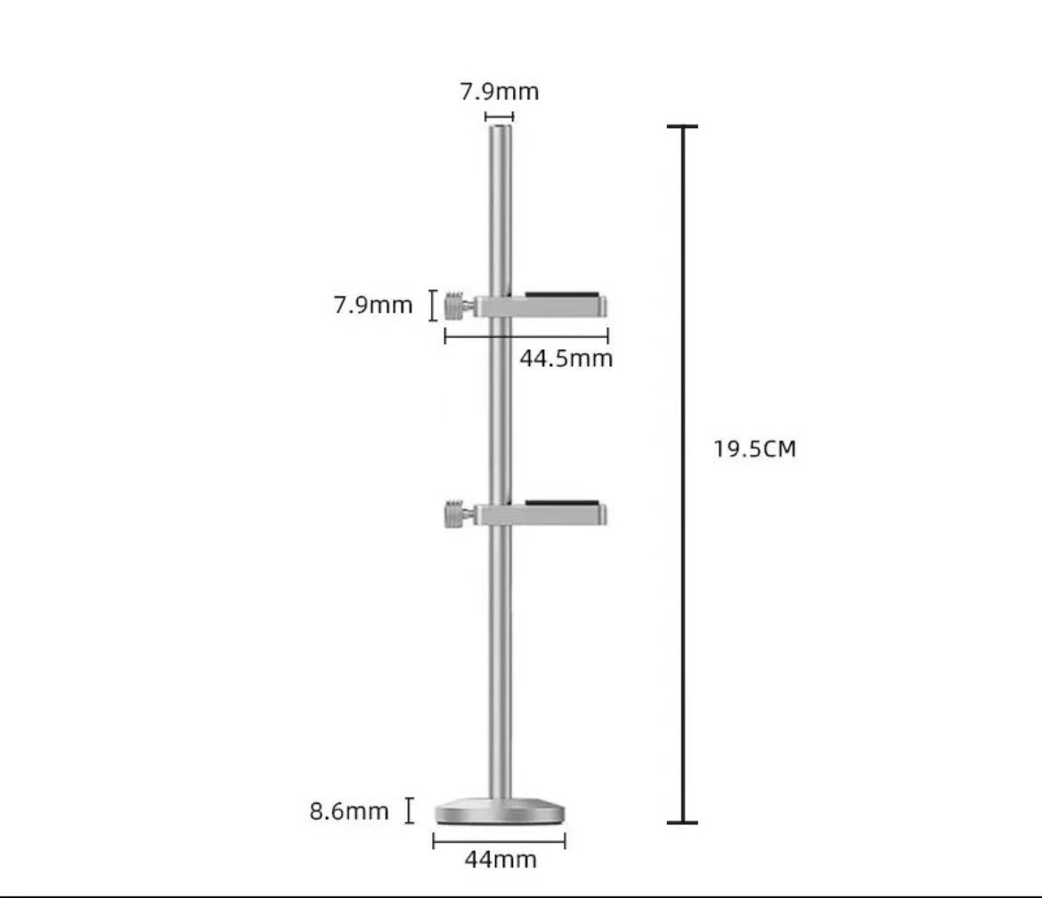Gpu Holder Aluminum Adjustable Double Layer Magnetic（Silver） Ships from USA