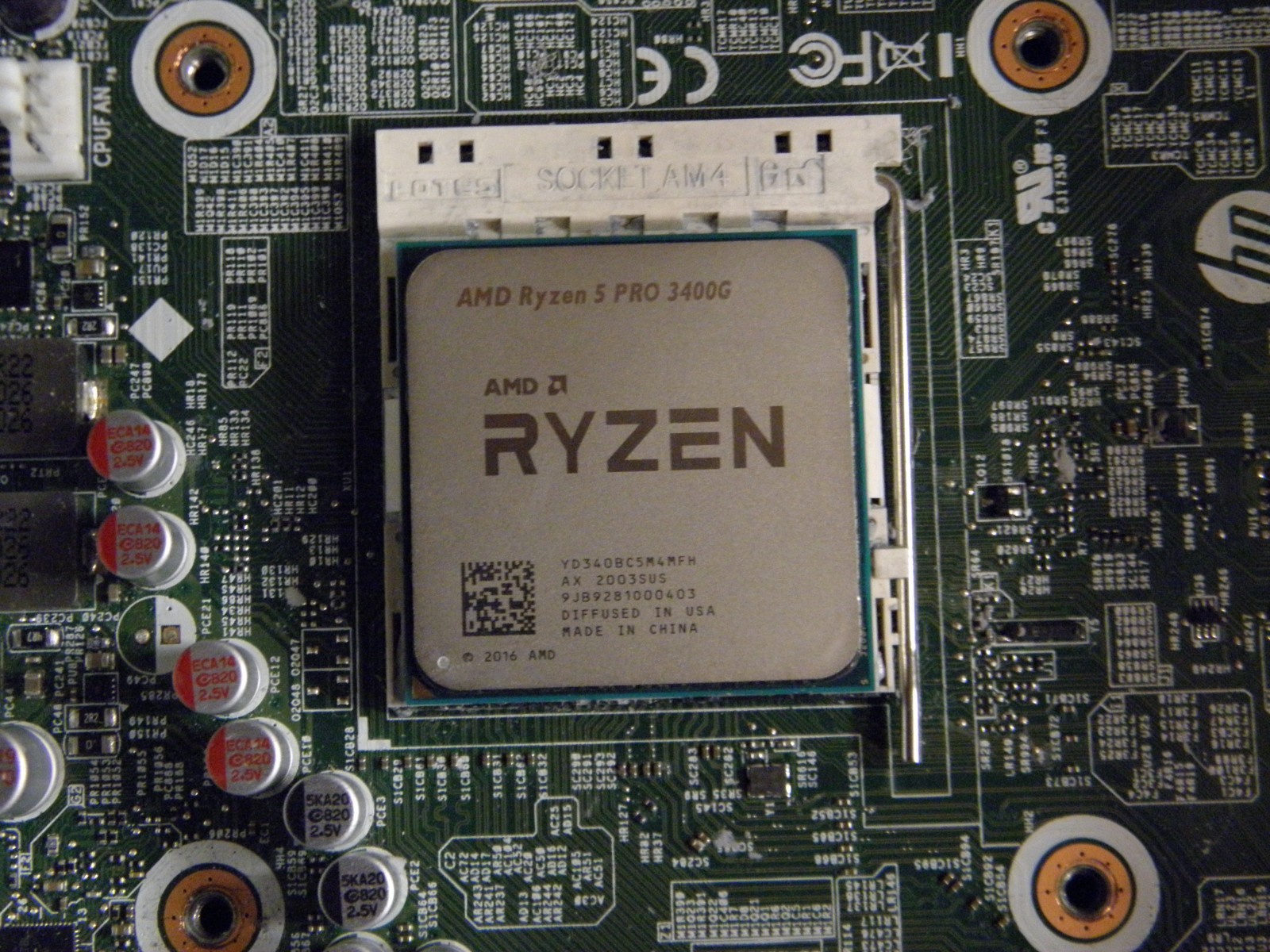 Ryzen 5 Pro 3400G 4 Core 8 Thread 3.7 GHz Socket AM4 CPU Tested Good.