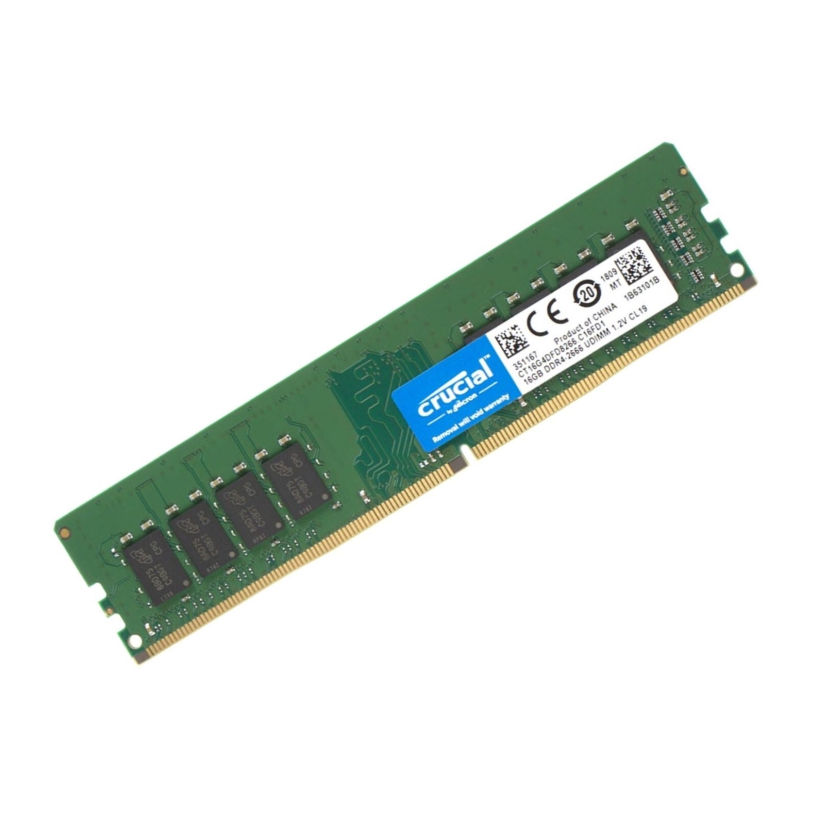 Crucial 32GB (2X16GB) DDR4 2666MHz PC4-21300 CUnbuffered Desktop DIMM Memory Ram