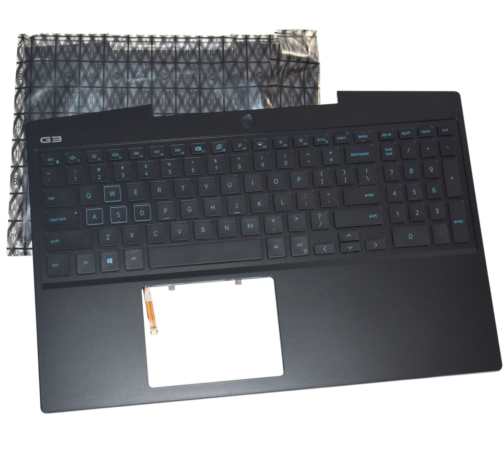 Dell G Series G3 15 3590 3500 Blue Backlit US Keyboard Palmrest Assembly 0JP6X