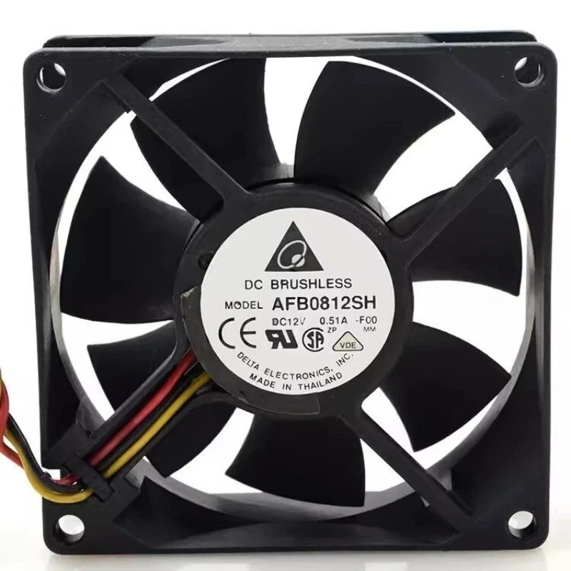 Delta AFB0812SH 80mm 8025 12V 0.51A 4-Pin PWM Dual Ball Bearing Cooling Fan