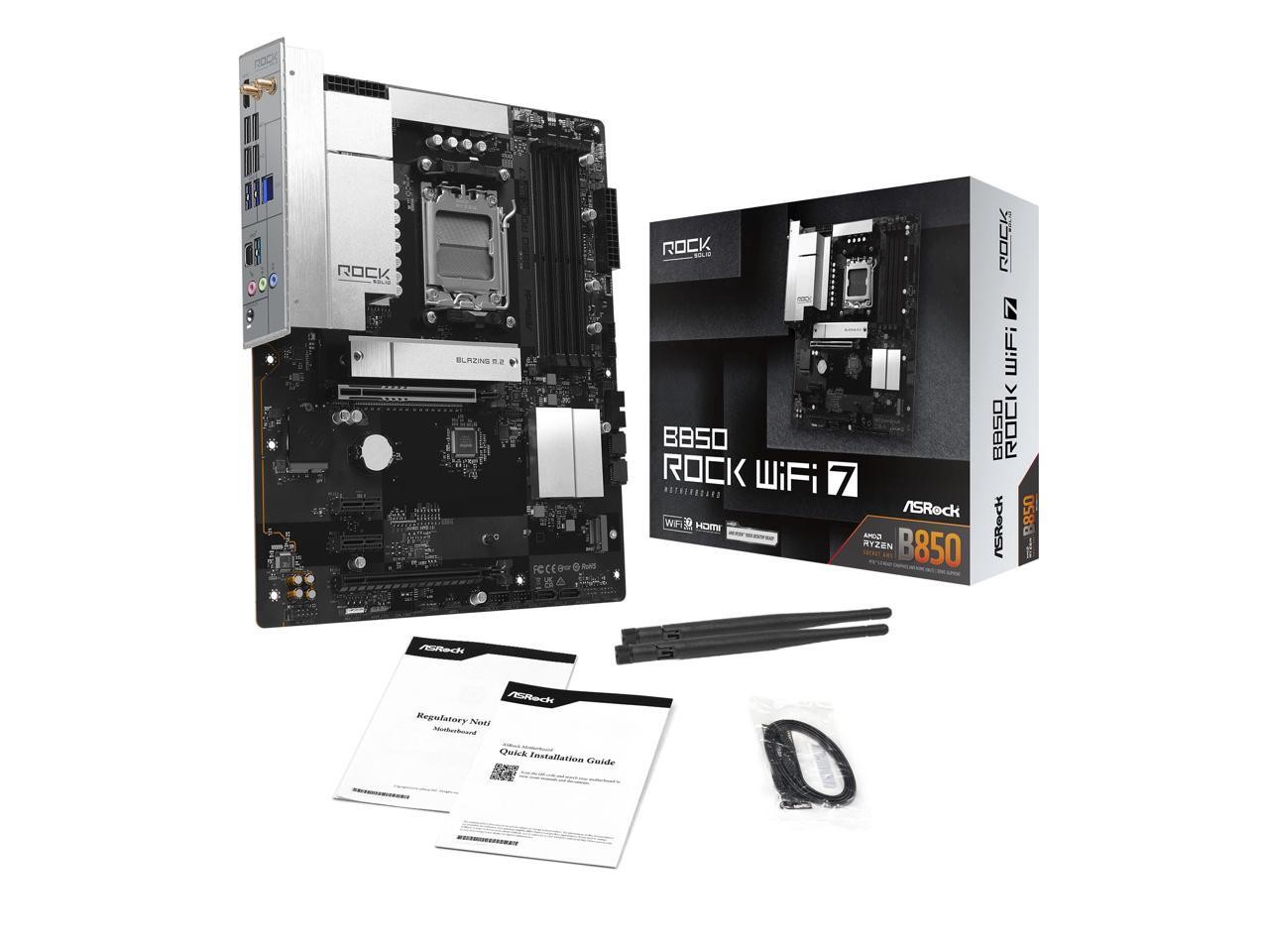ASRock B860 Rock WiFi 7 LGA 1851 Intel B860 ATX Motherboard