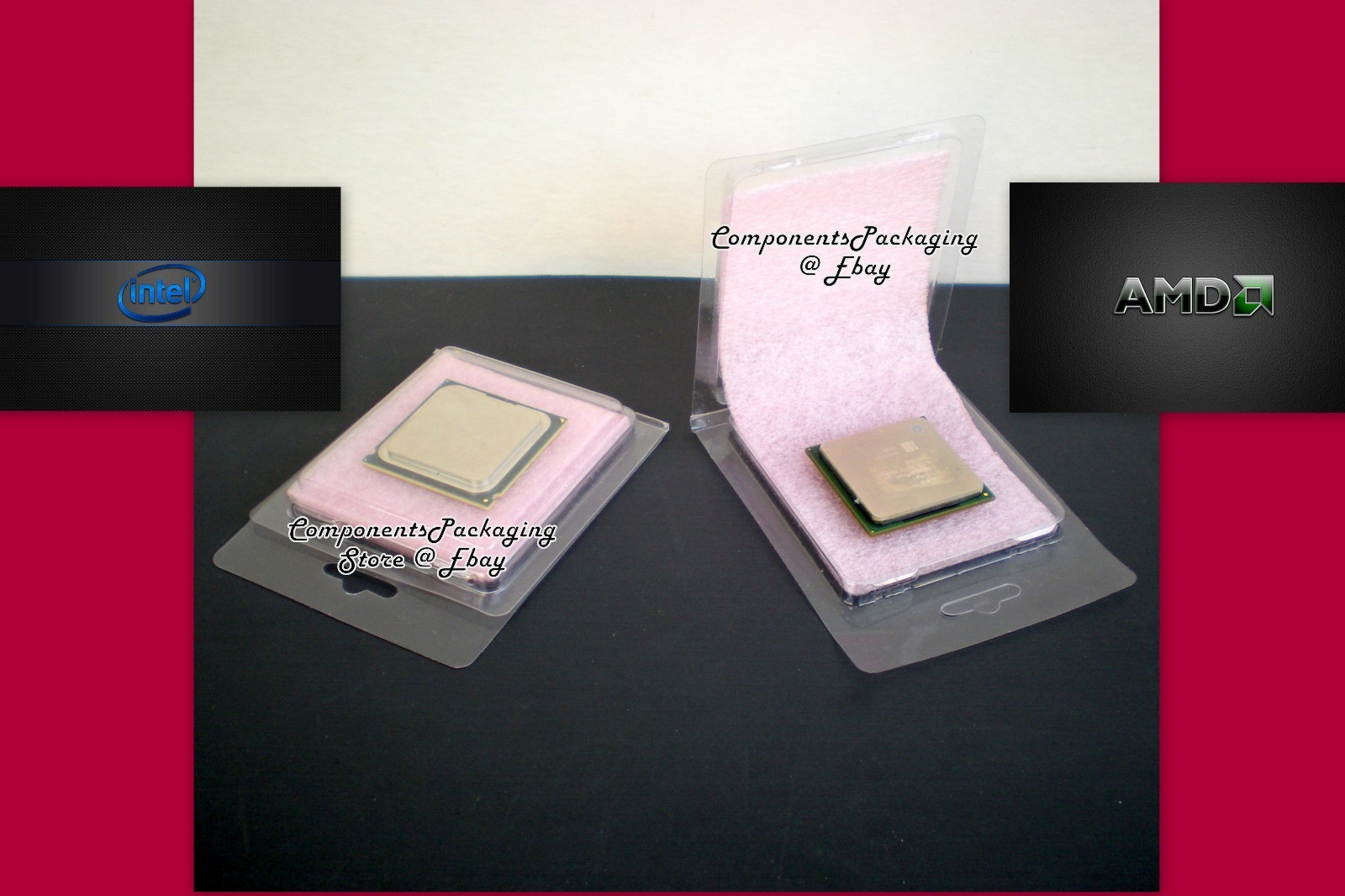 Processor Clamshell fits Intel CPU’s + ESD Foam – Sold in Lot of 10 25 40 80 250