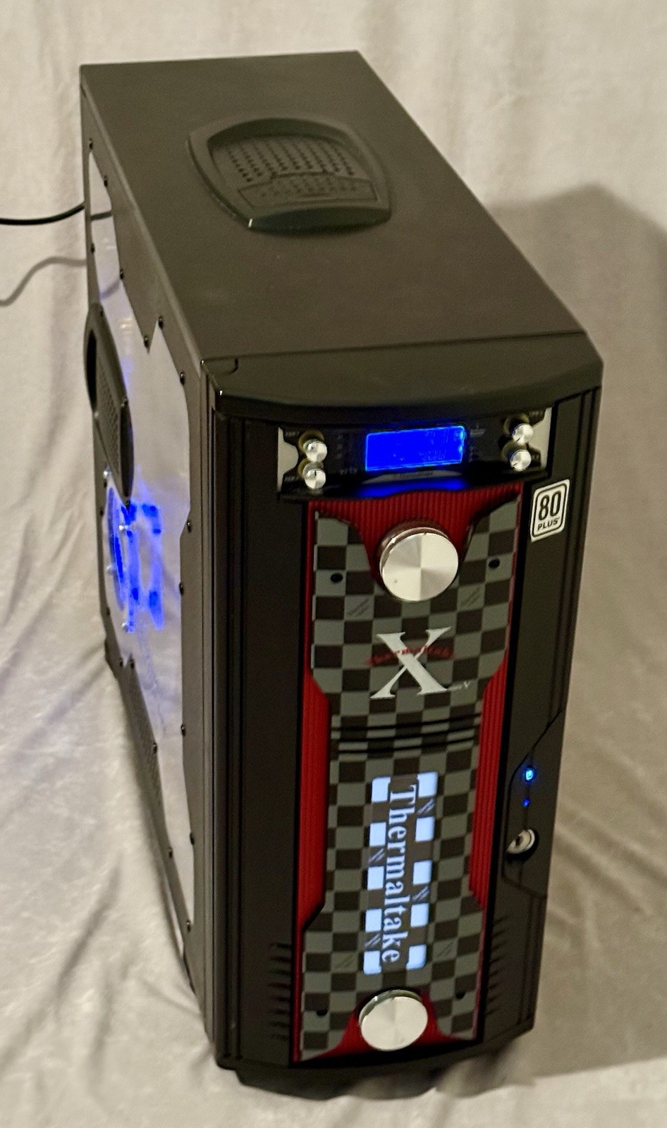 Thermaltake Xaser v Damier V6000A ATX Tower Black Red Aluminum Case w/ Mods Read