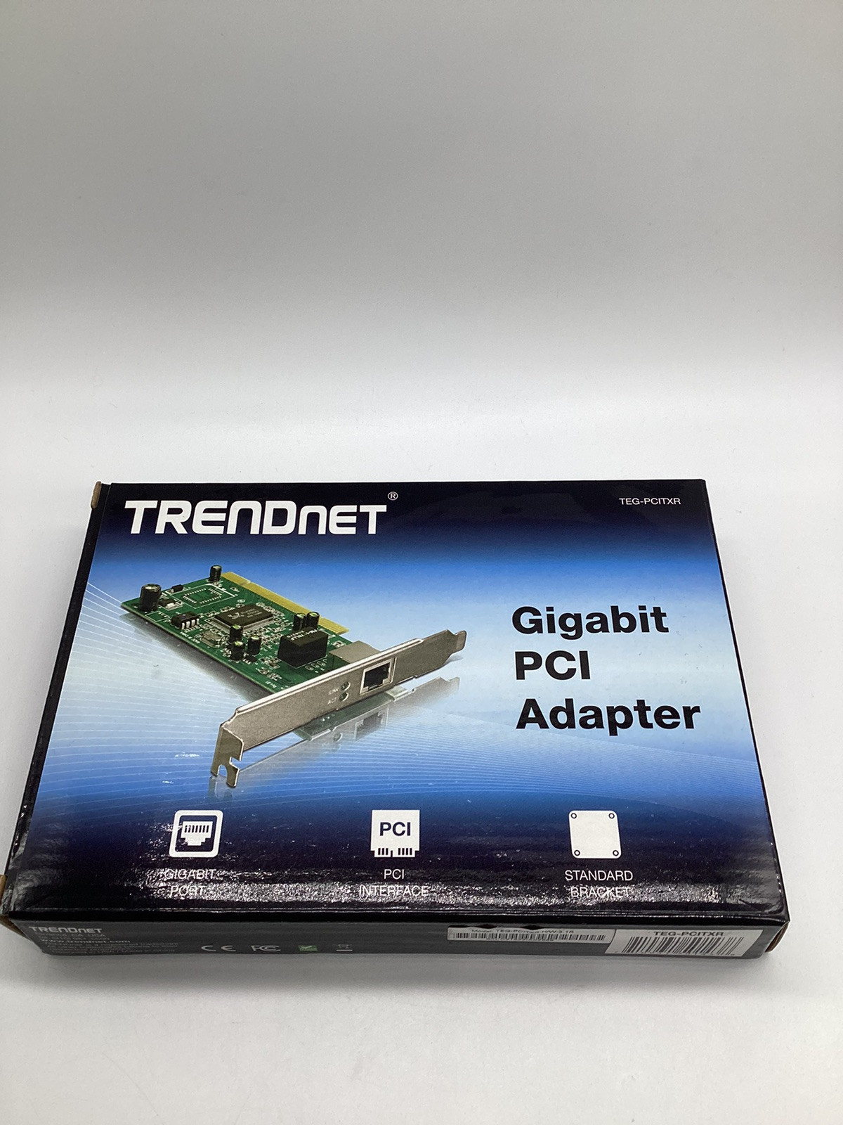 TRENDnet TEG-PCITXR Gigabit PCI Network Card LAN Adapter 10/100/1000Mbps PC Open