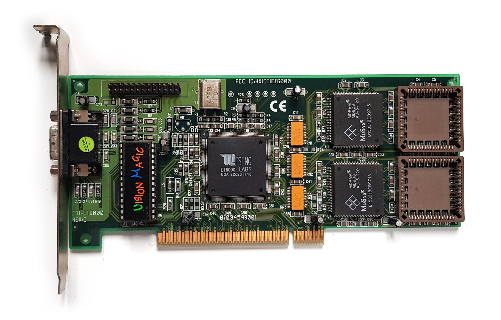 PCI VGA Card Tseng Labs ET6000 Vision Magic 2 MB MDRAM