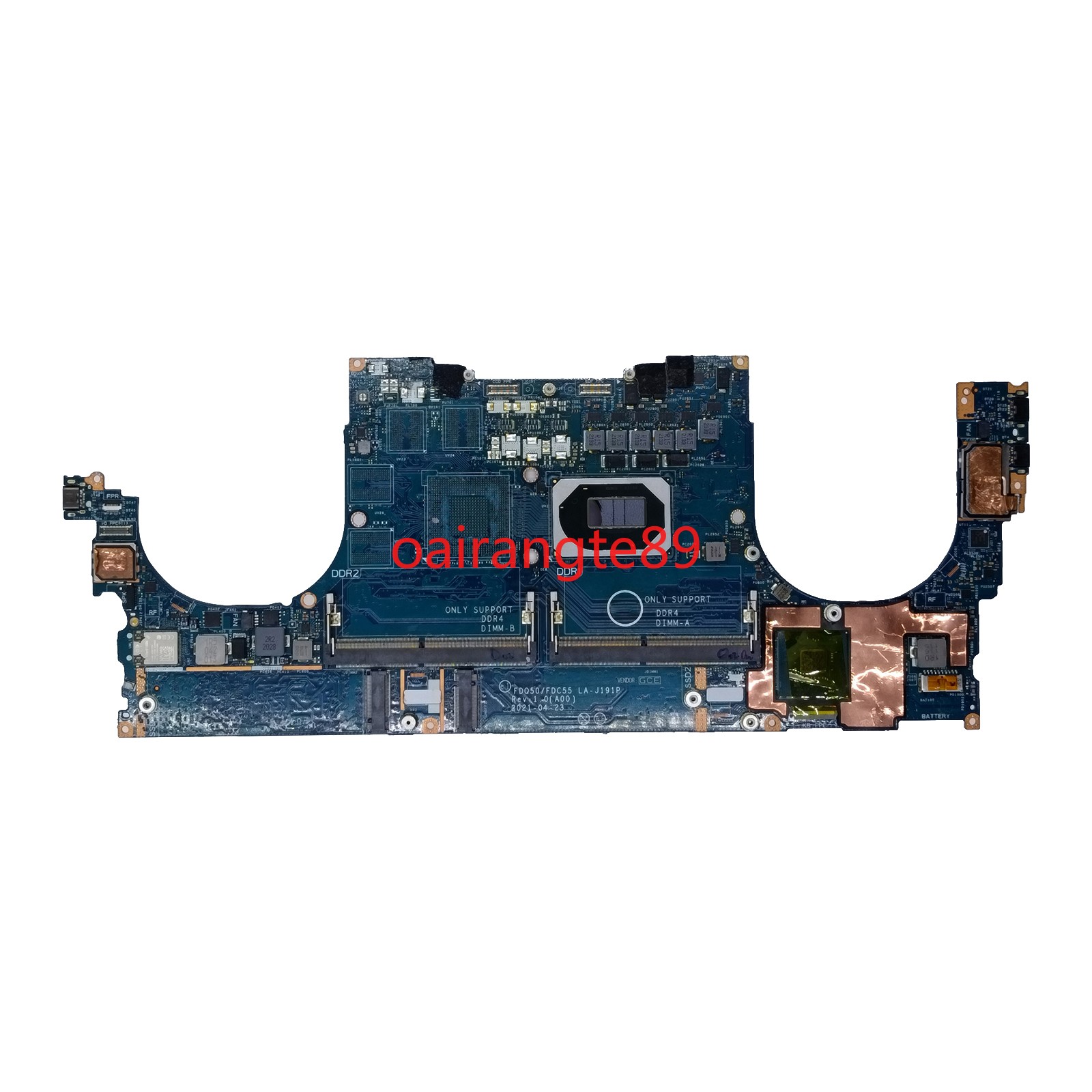 LA-J191P For Dell XPS 15 9500 5550 Motherboard i5/i7/i9-10th Gens 4GB T1000 GPU