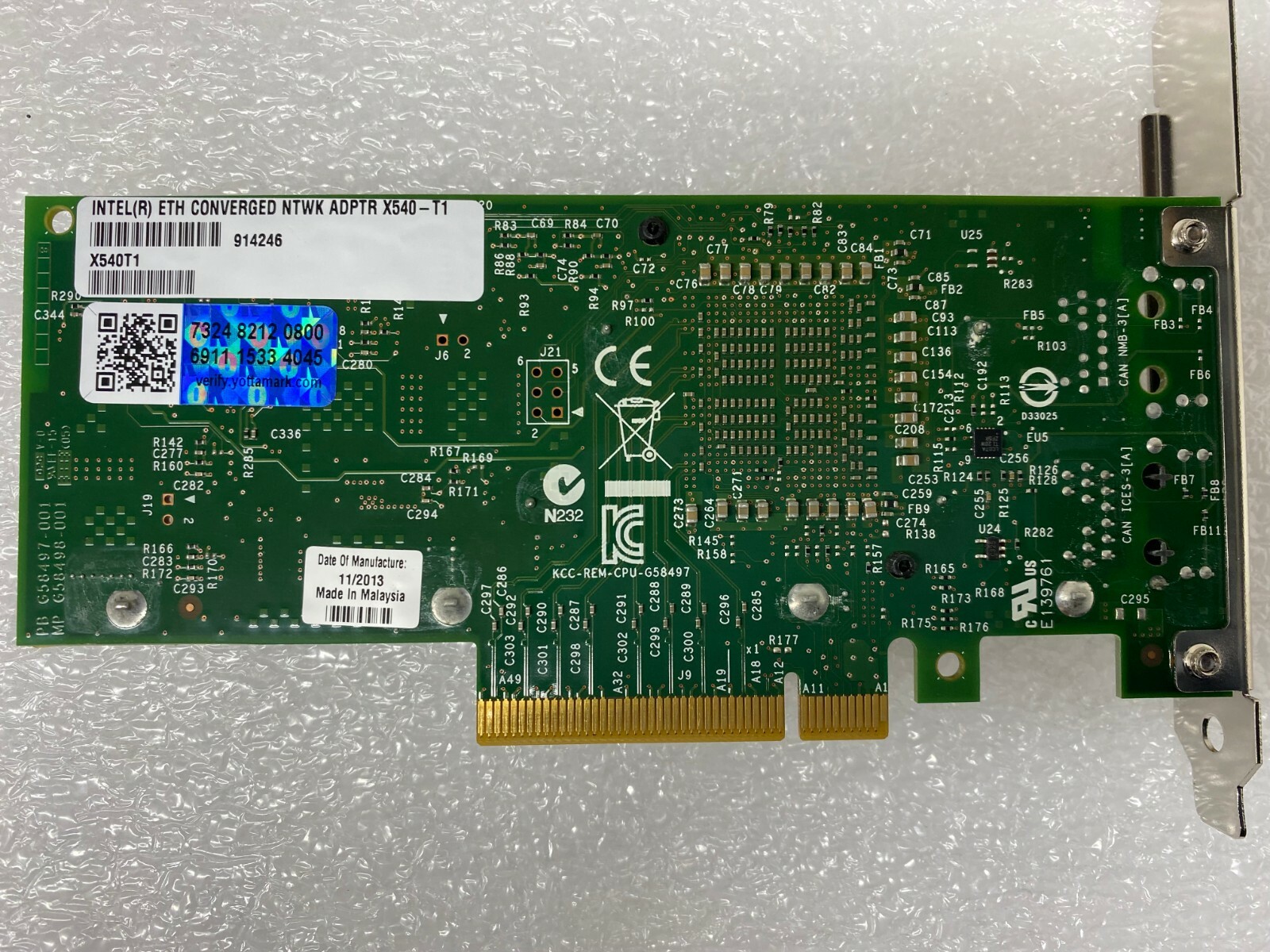 Intel X540-T1 Single Port 10GB Ethernet Converged Network Adapter