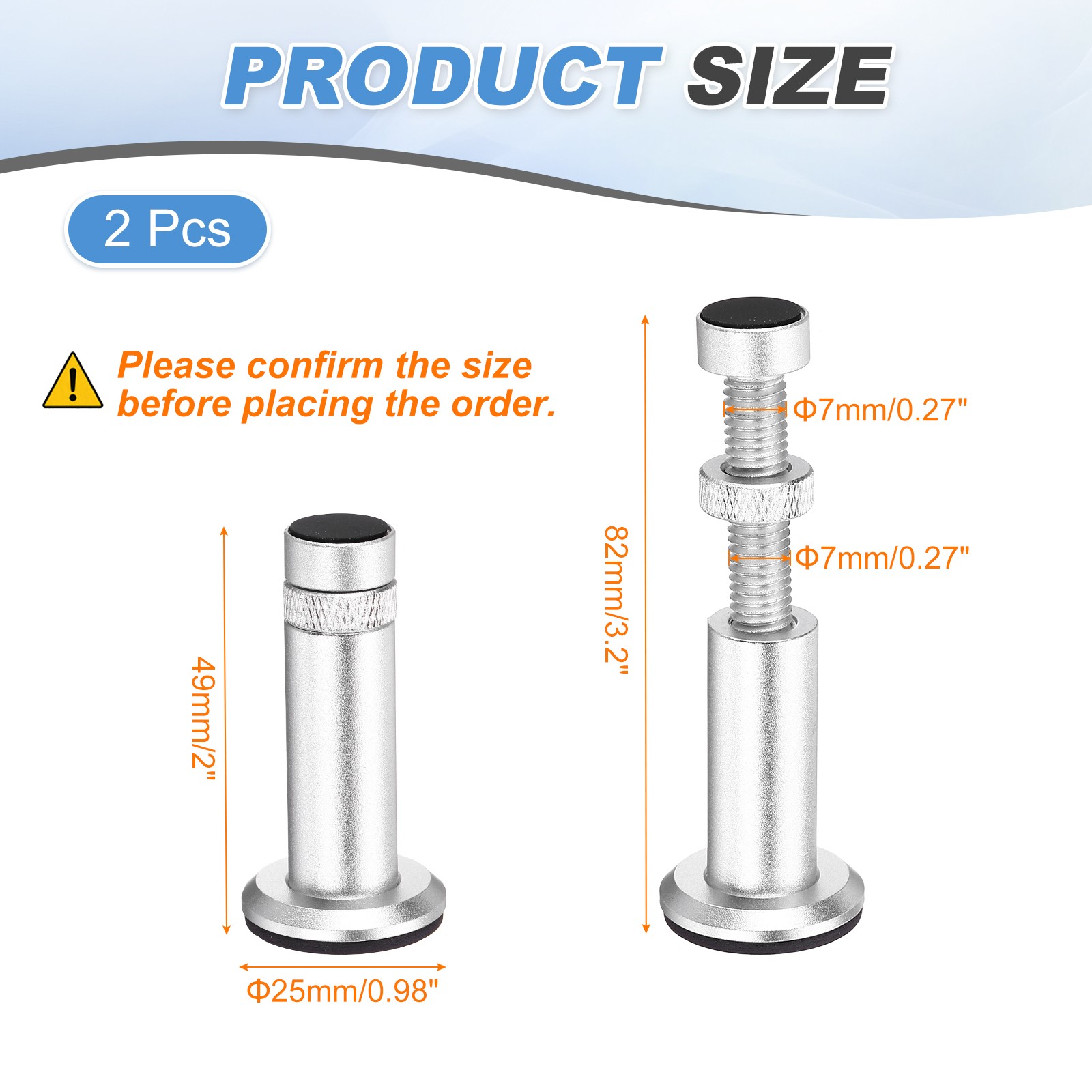 2Pack Graphics Card GPU Support,49-82mm Adjustable Height, Aluminum Alloy Silver