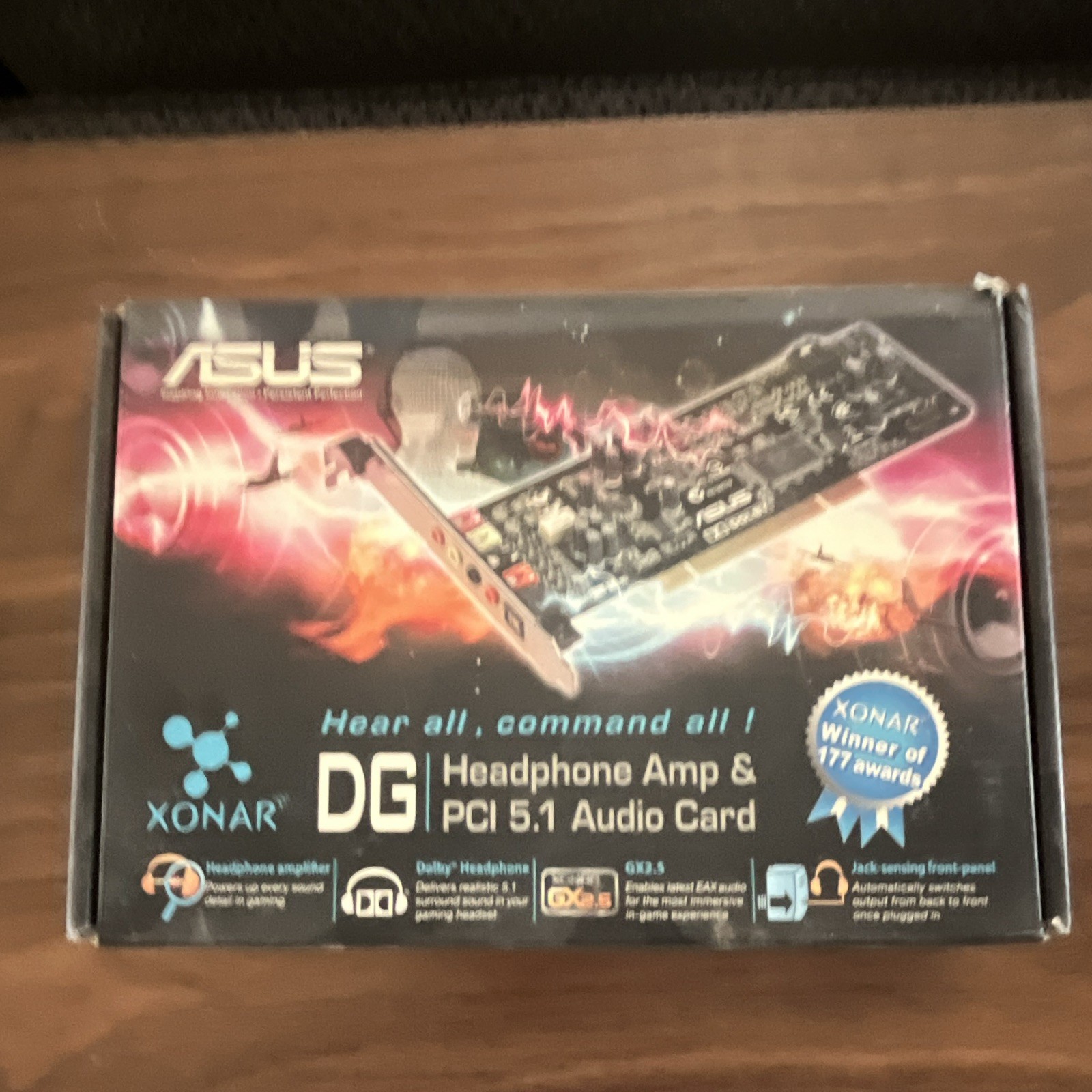ASUS Xonar DG PCI 5.1 Plug-In Sound Card Headphone Amp 3.5mm In/Out