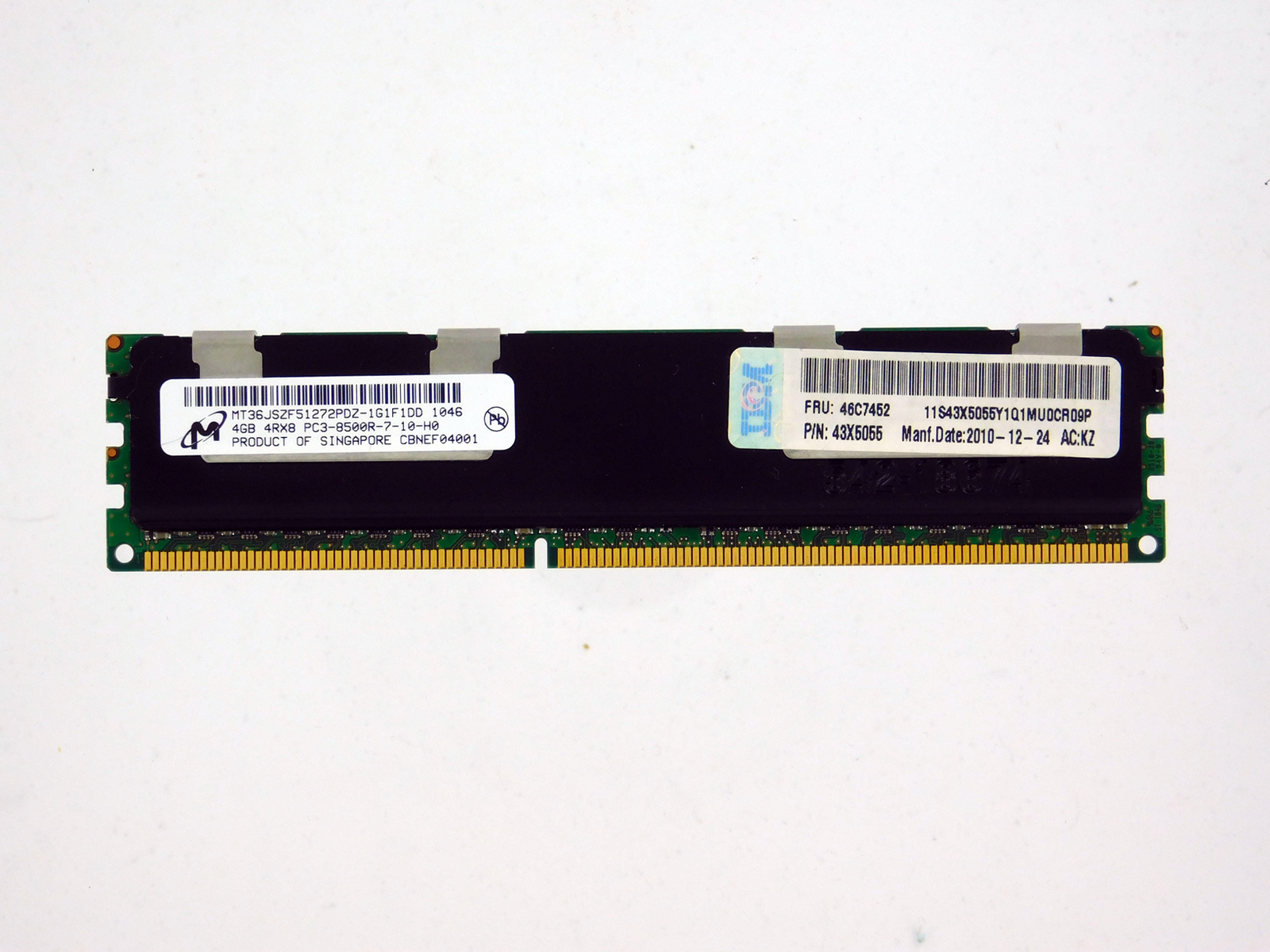 IBM 4GB RAM 4RX8 (PC3-8500R-7-10-H0) 43X5055