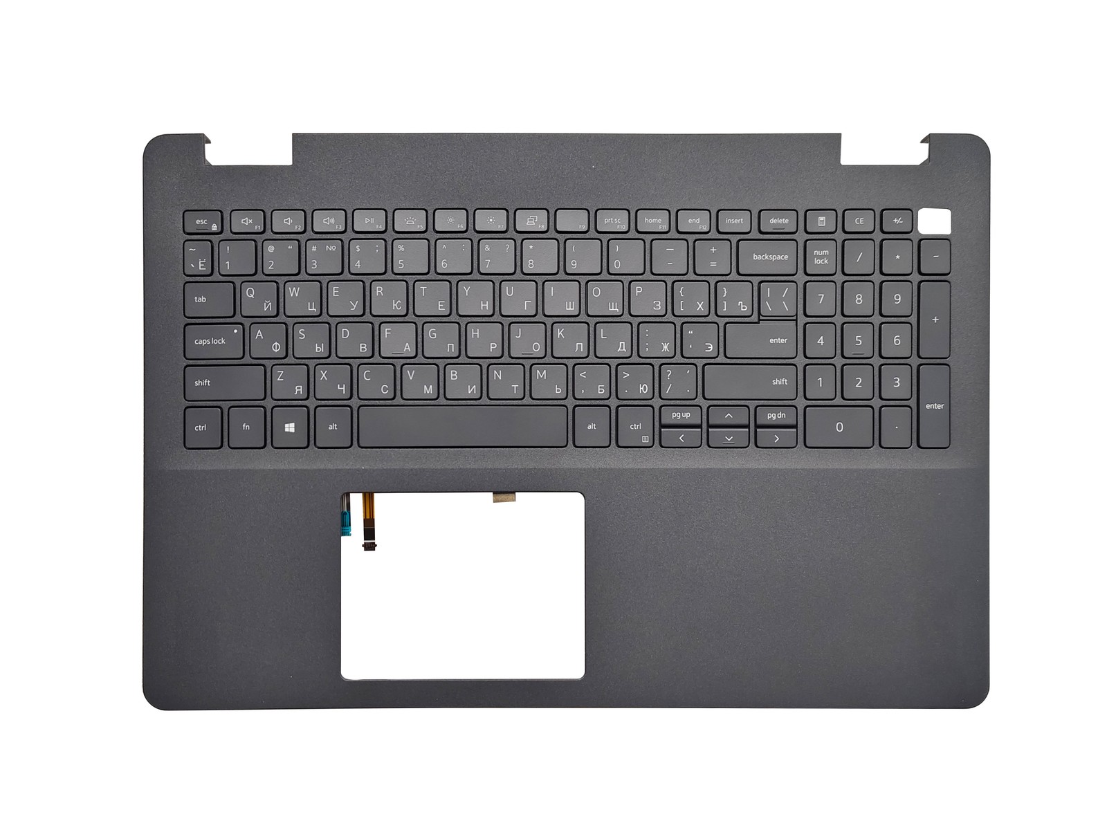 NEW For Dell Inspiron 15 3501 3505 Russian Keyboard Palmrest Case Silver/Black