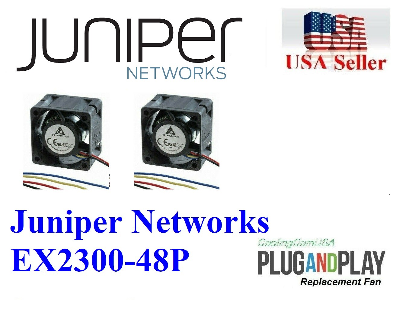2x New replacement fans for Juniper Networks EX2300-48P EX2300-24P Fans