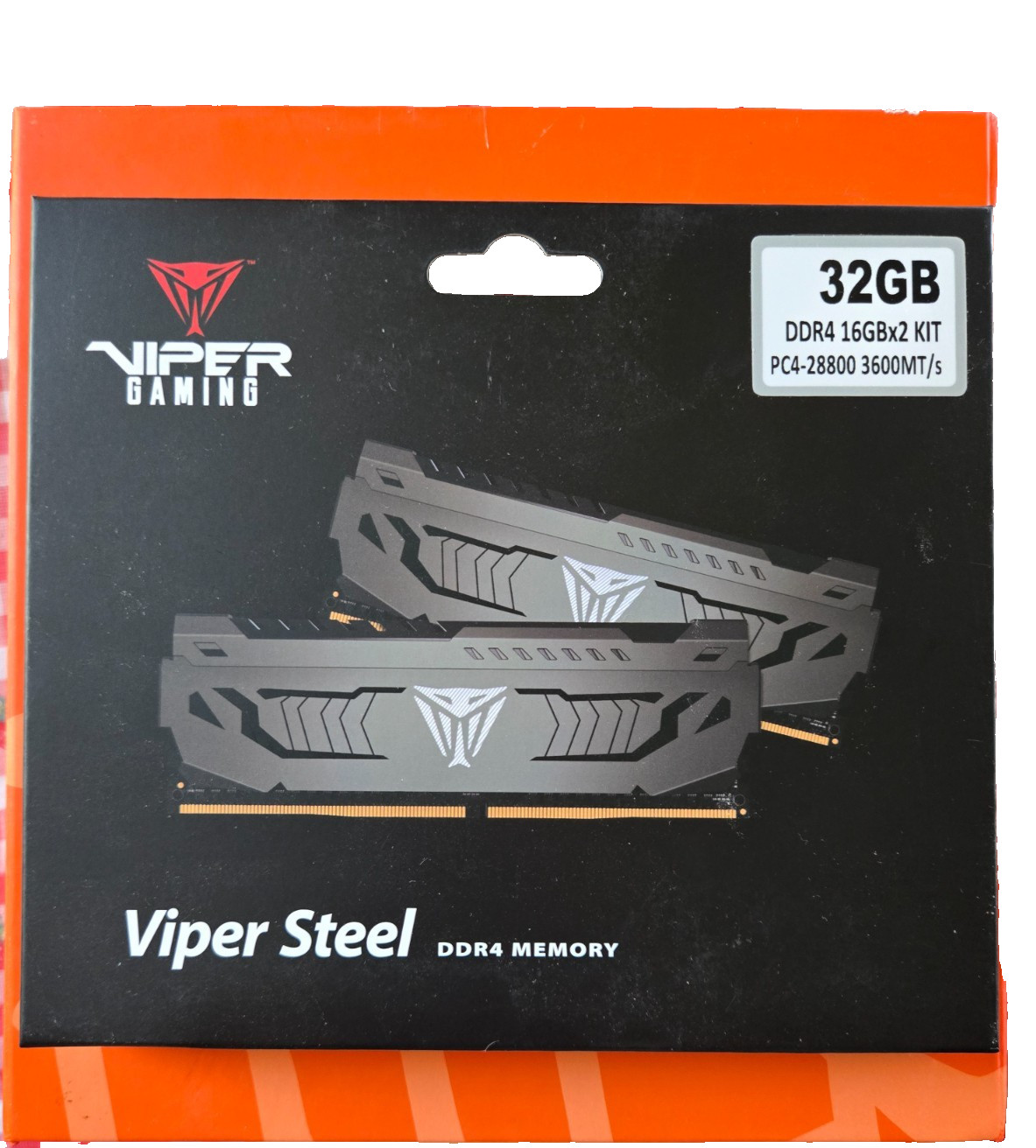 Patriot Viper Steel Gaming DDR4 16GBx2 kit. PC4-288003600MT/s