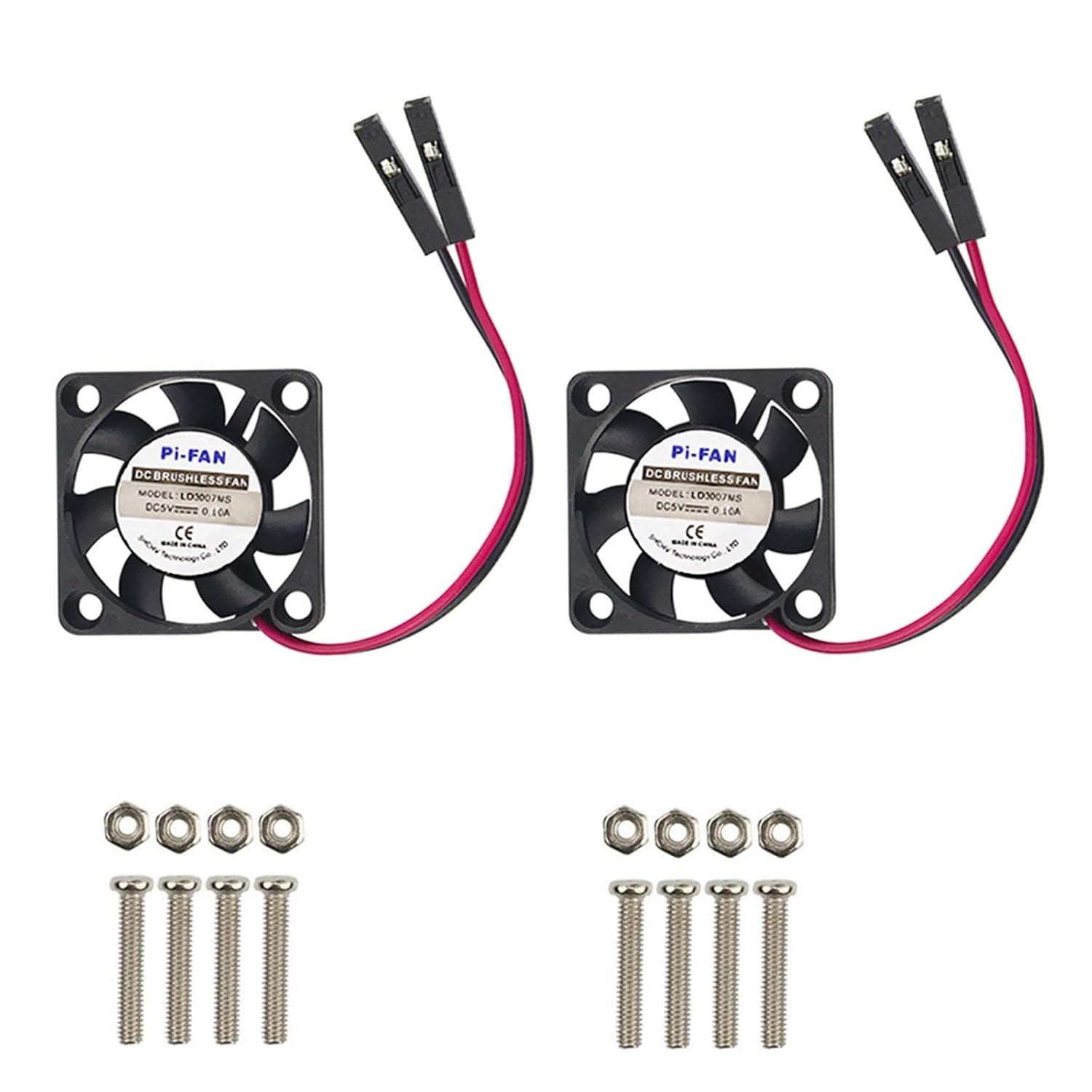 Raspberry Pi 4 Cooling Fan – 30x30x7mm Brushless CPU Fan for Pi 4, 3, 2, 1 B+, R