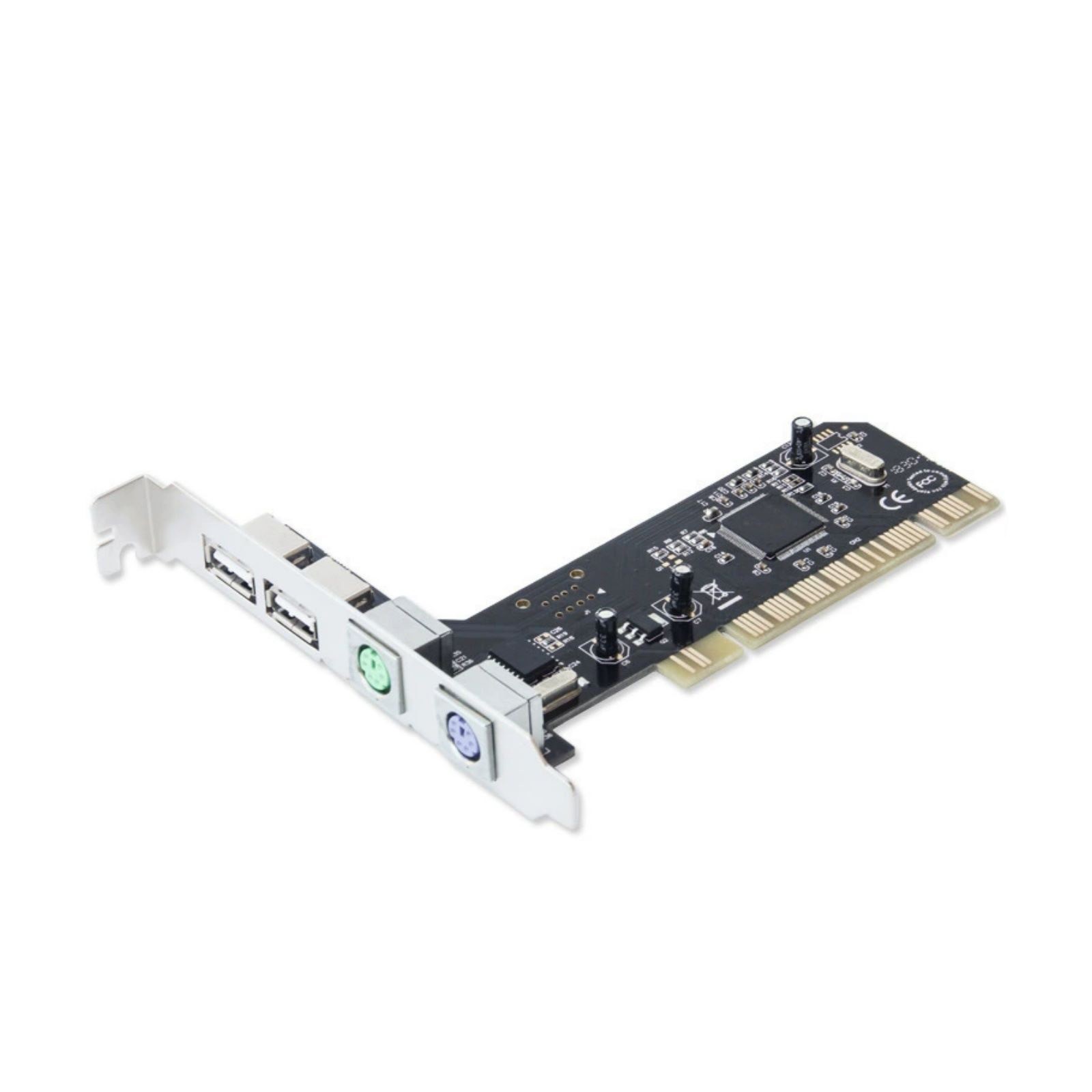 Black New PCI to PS2 PS/2 USB 2.0 For PC Keyboard Mouse Adapter Card Converter