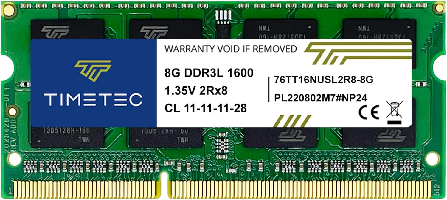8Gb Ddr3l Laptop Ram 1600Mhz Dual Rank Unbuffered Green Memory Module