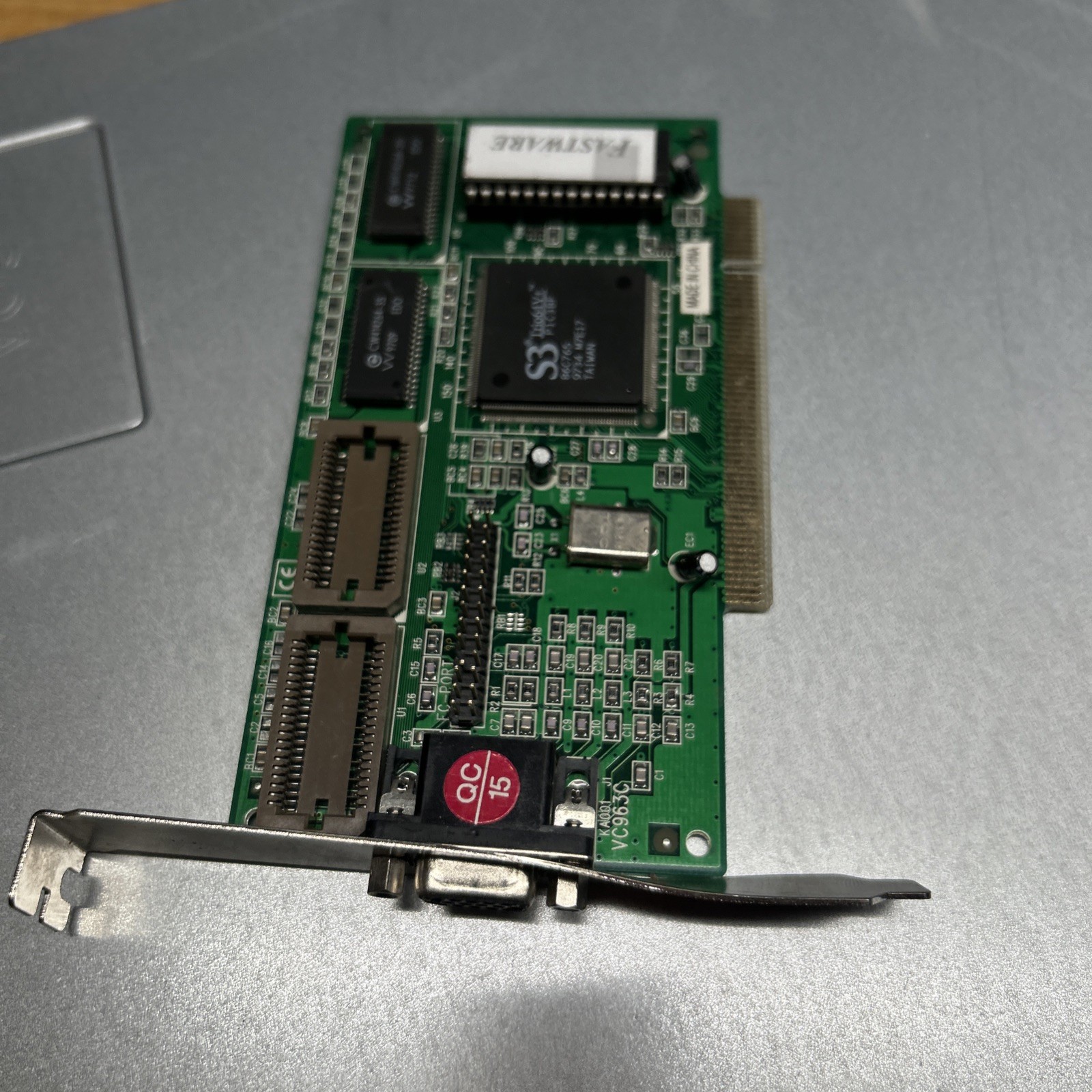 Fastware VC963C S3 Trio64V+ 86C765 1MB PCI VGA Video Card Vintage DOS Win 95