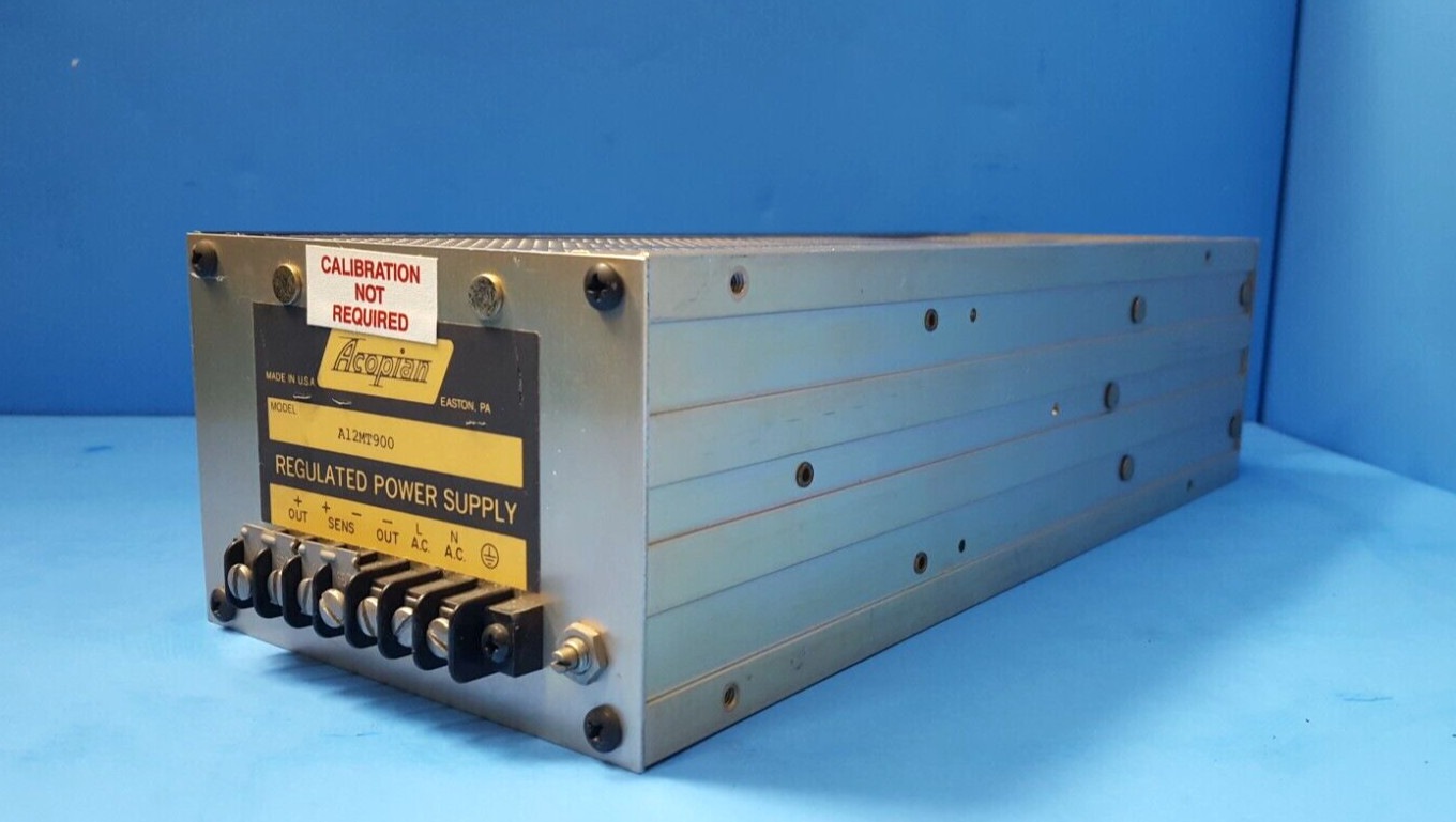 REGULATED POWER SUPPLY, A12MT900, Acopian,OUTPUT: 12VDC, 9A, INPUT : 125 VAC