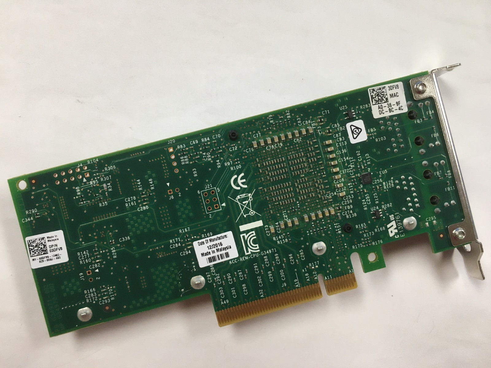 Dell 03DFV8 / X540-T2 Intel 10Gb 2Ports Converged Network Adapter-Low Profile