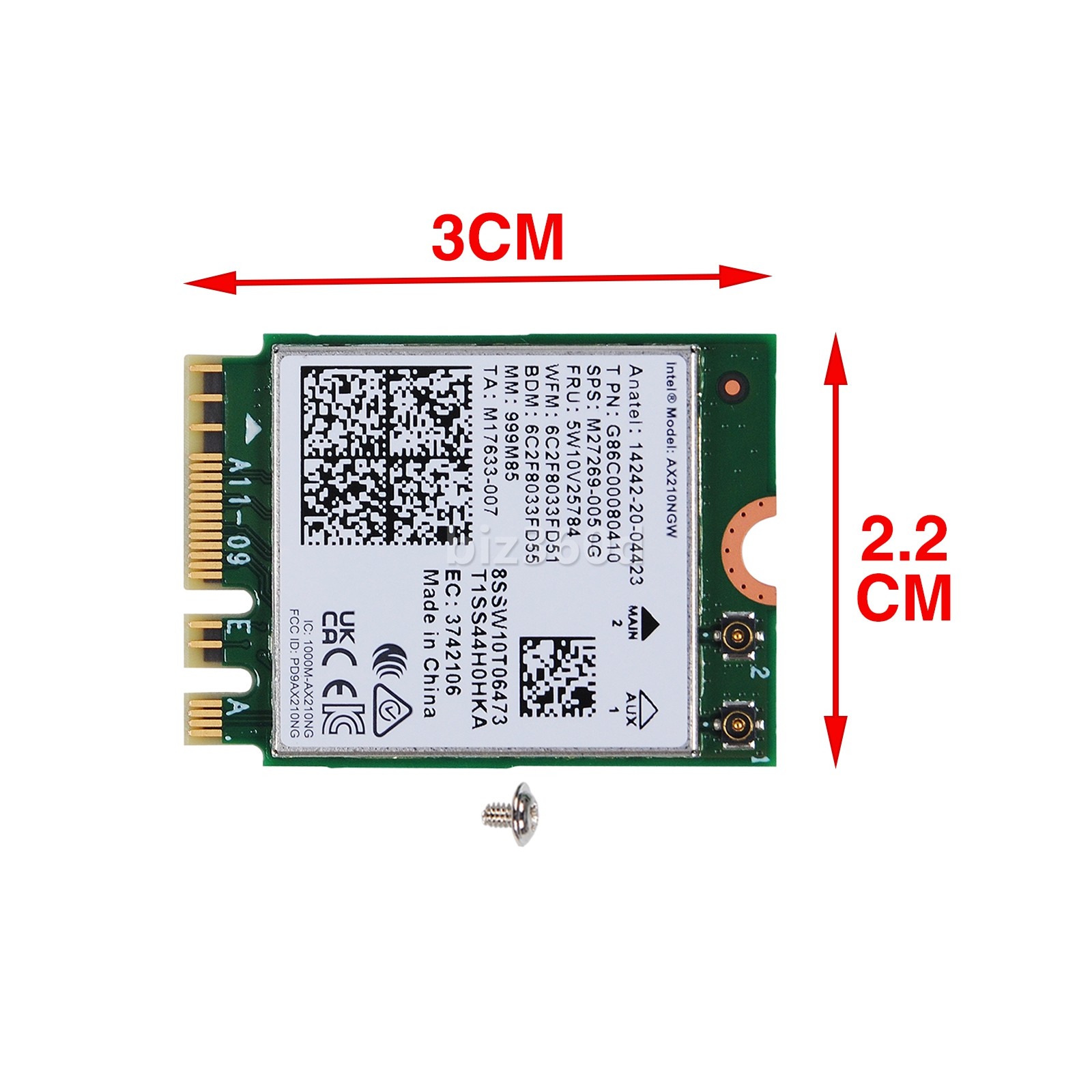 5W10V25784 For Intel WiFi 6E AX210 M.2 2230 2X2 Bluetooth NO VPRO AX210.NGWG.NV