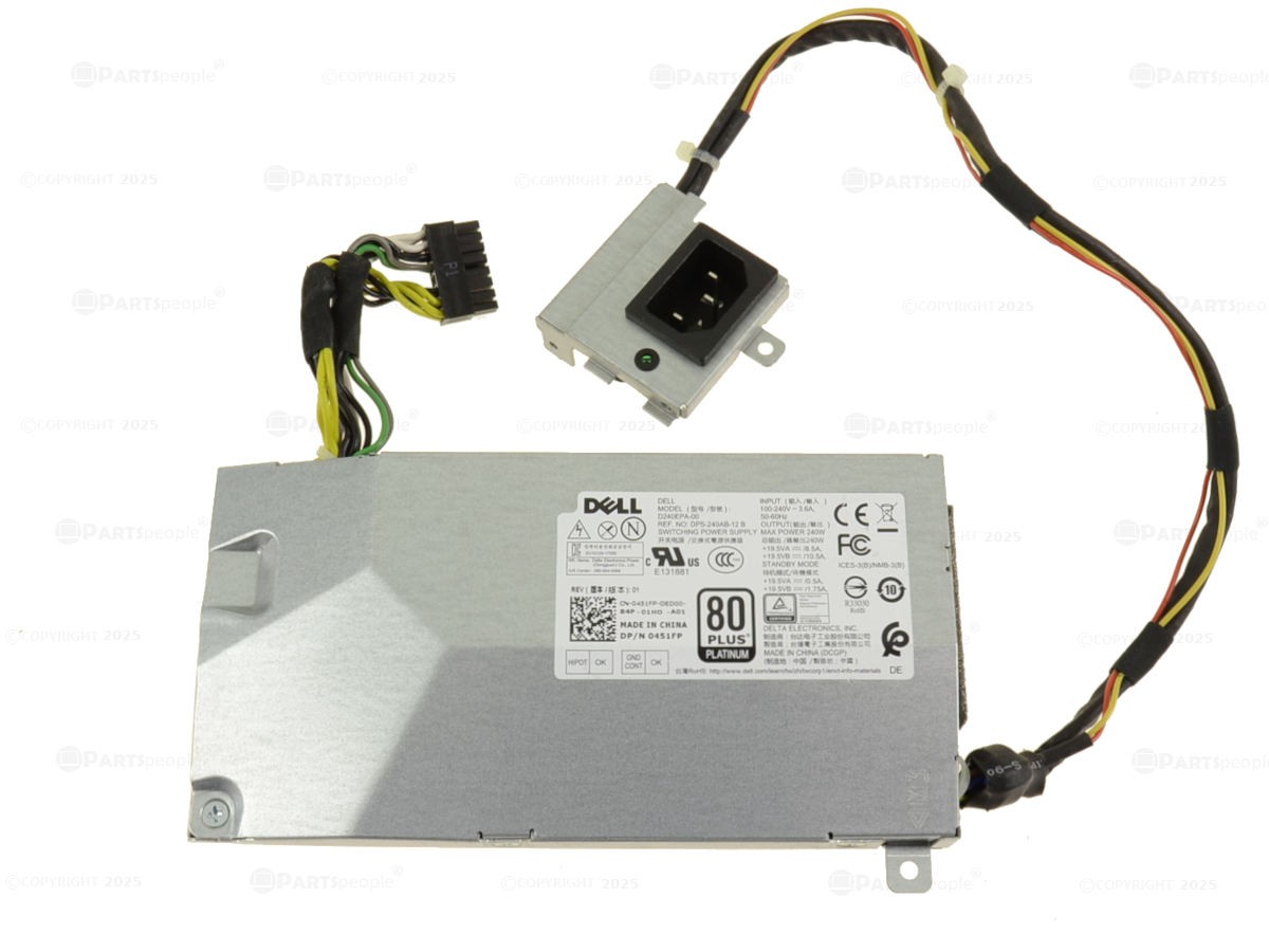 Dell OEM OptiPlex 7760 All-In-One Desktop 240W Power Supply 451FP